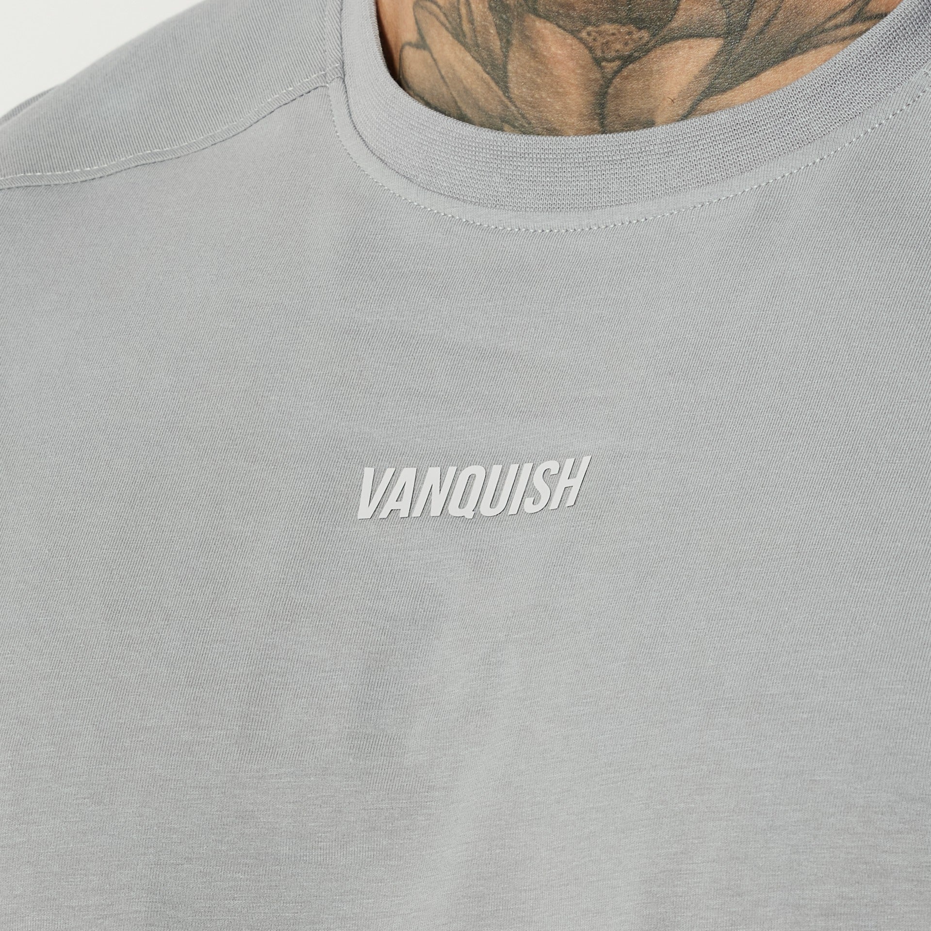 Vanquish Essential Steel Grey Oversized T Shirt