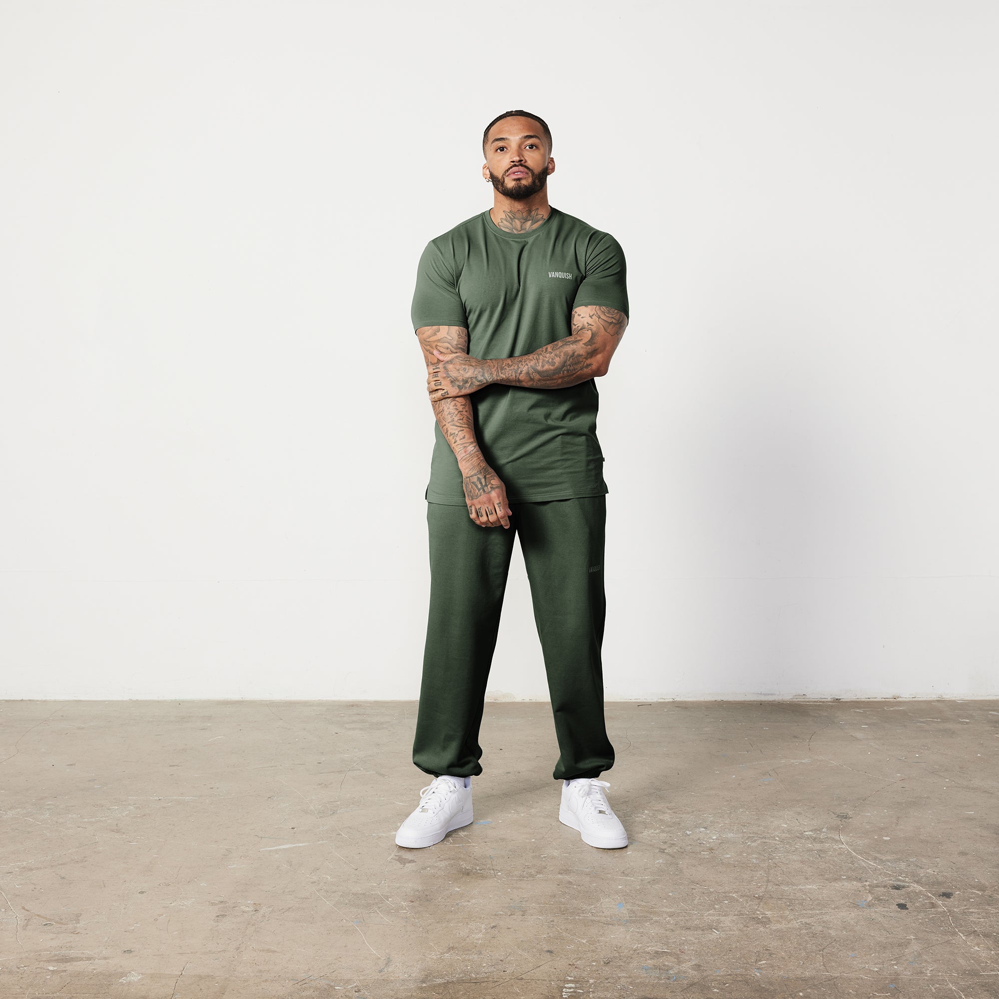 Vanquish Essential Forest Green Slim Fit Short Sleeve T Shirt