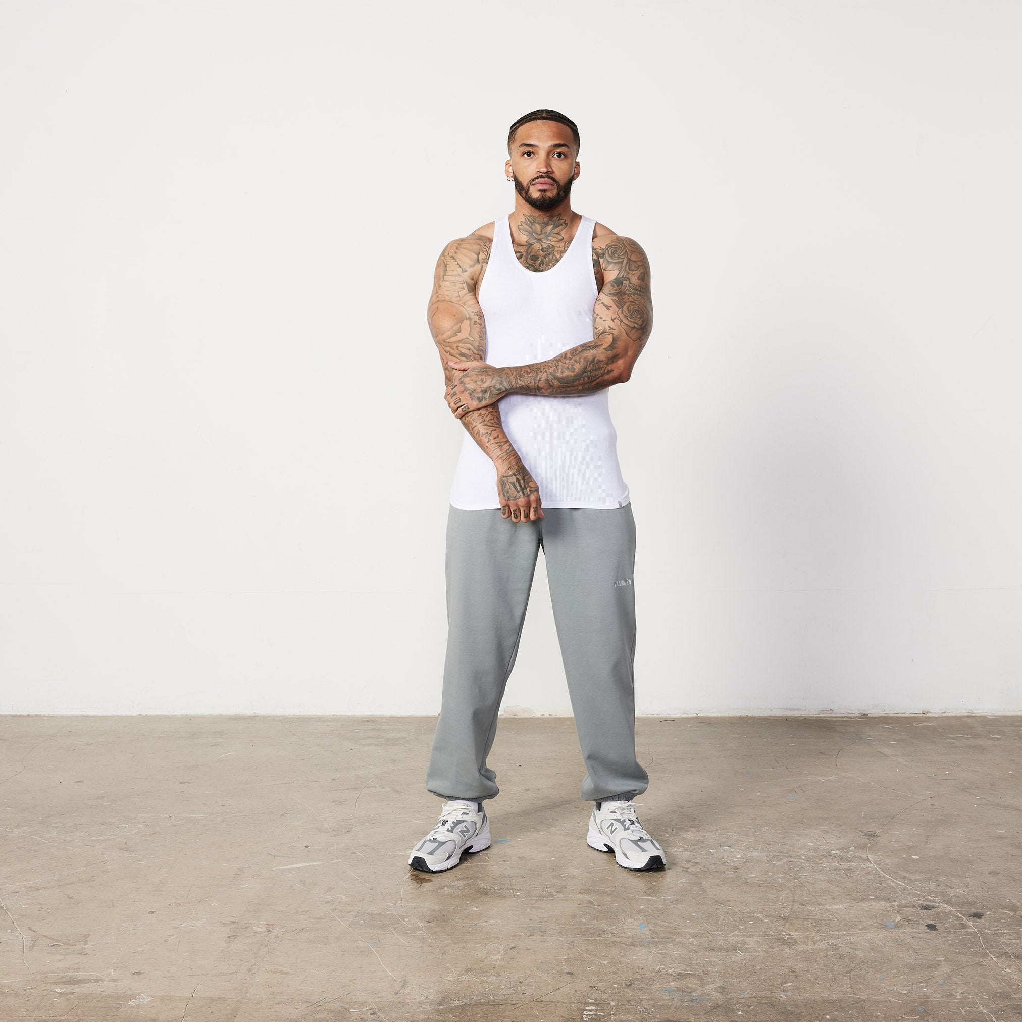 Vanquish Essential V2 White Ribbed Tank