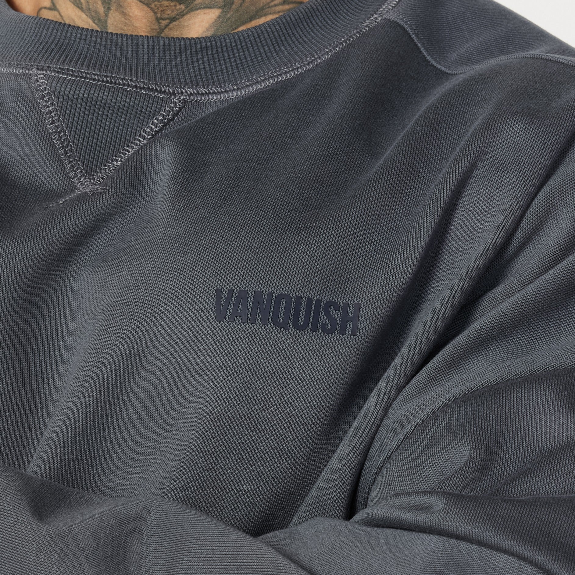Vanquish Essential Denim Blue Oversized Sweatshirt