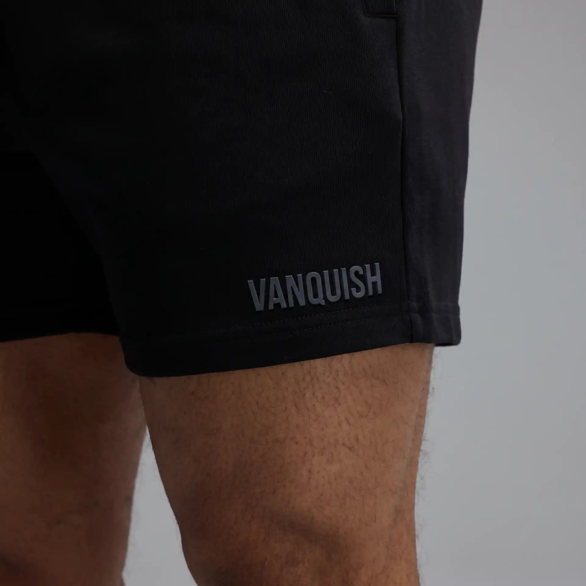 EVOLVE BLACK REGULAR FIT SWEAT SHORTS