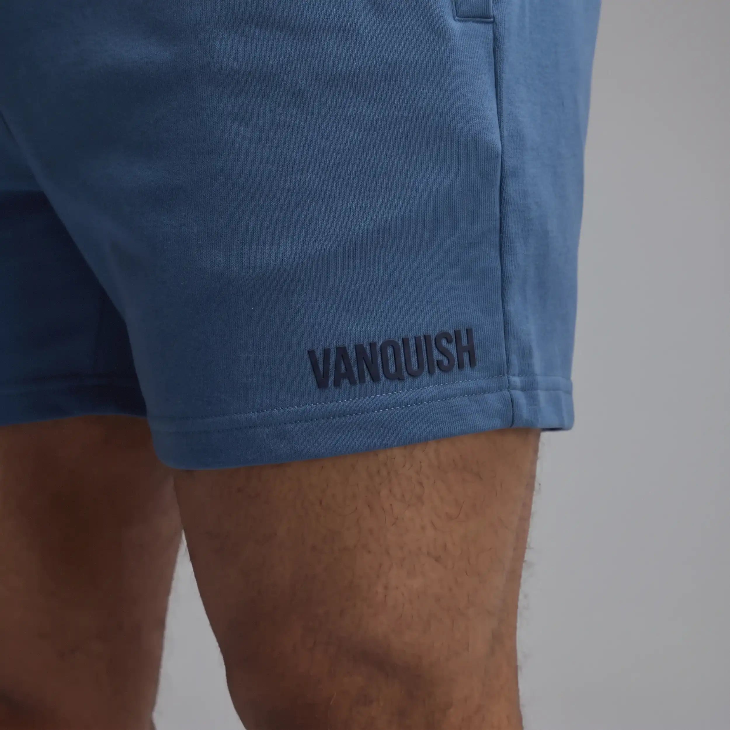 VANQUISH EVOLVE BLUE GREY REGULAR FIT SWEAT SHORT