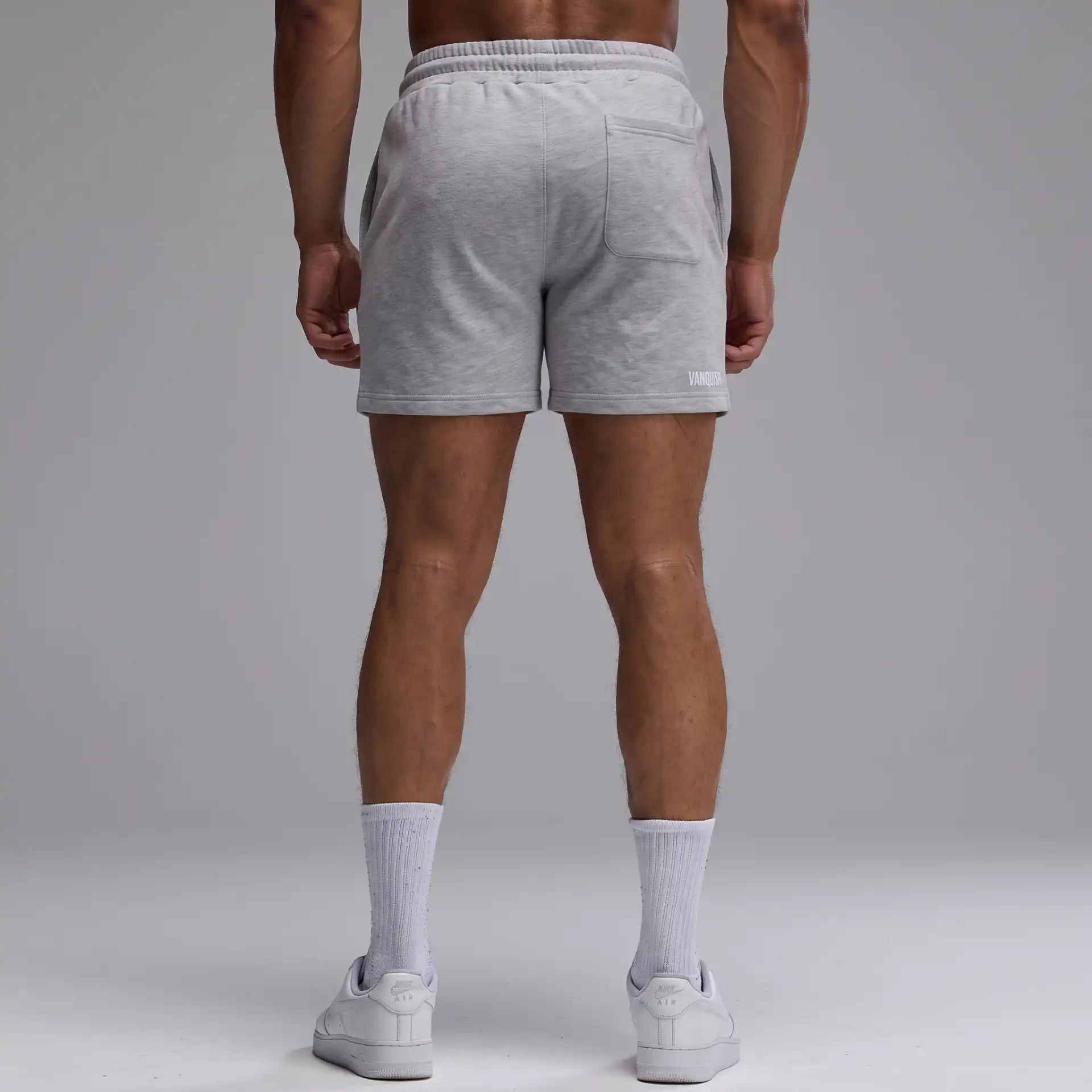 VANQUISH EVOLVE LIGHT GREY MARL REGULAR FIT SWEAT SHORT