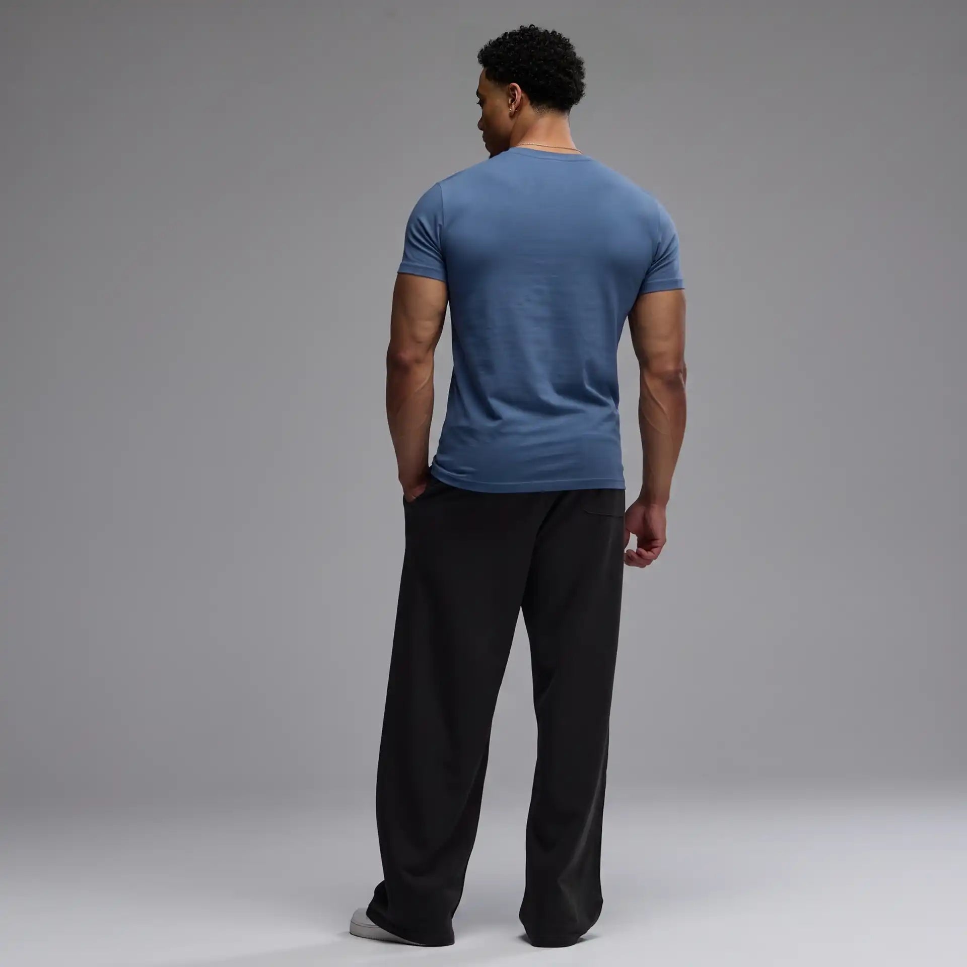 EVOLVE BLUE GREY SLIM FIT T SHIRT