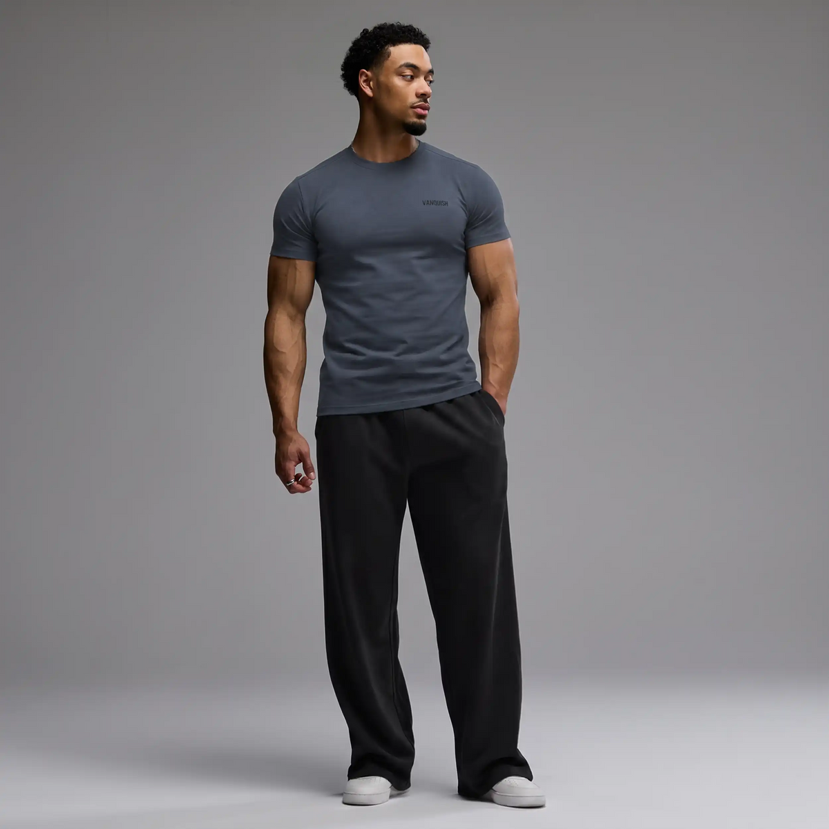 EVOLVE DARK GREY SLIM FIT T SHIRT