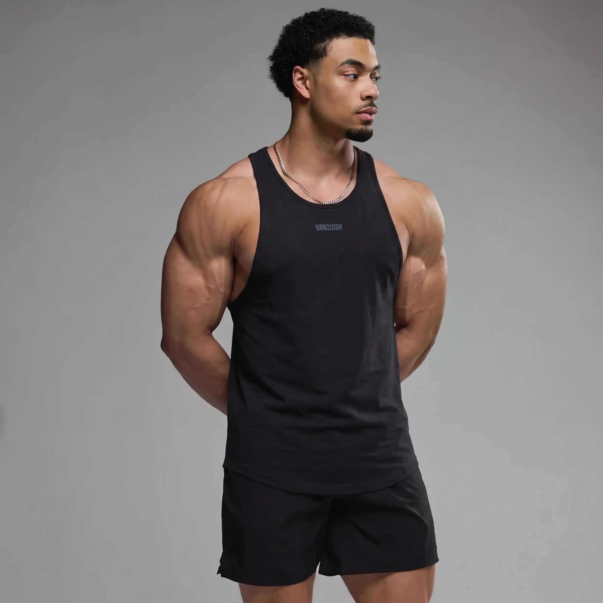 VANQUISH EVOLVE BLACK JERSEY STRINGER VEST