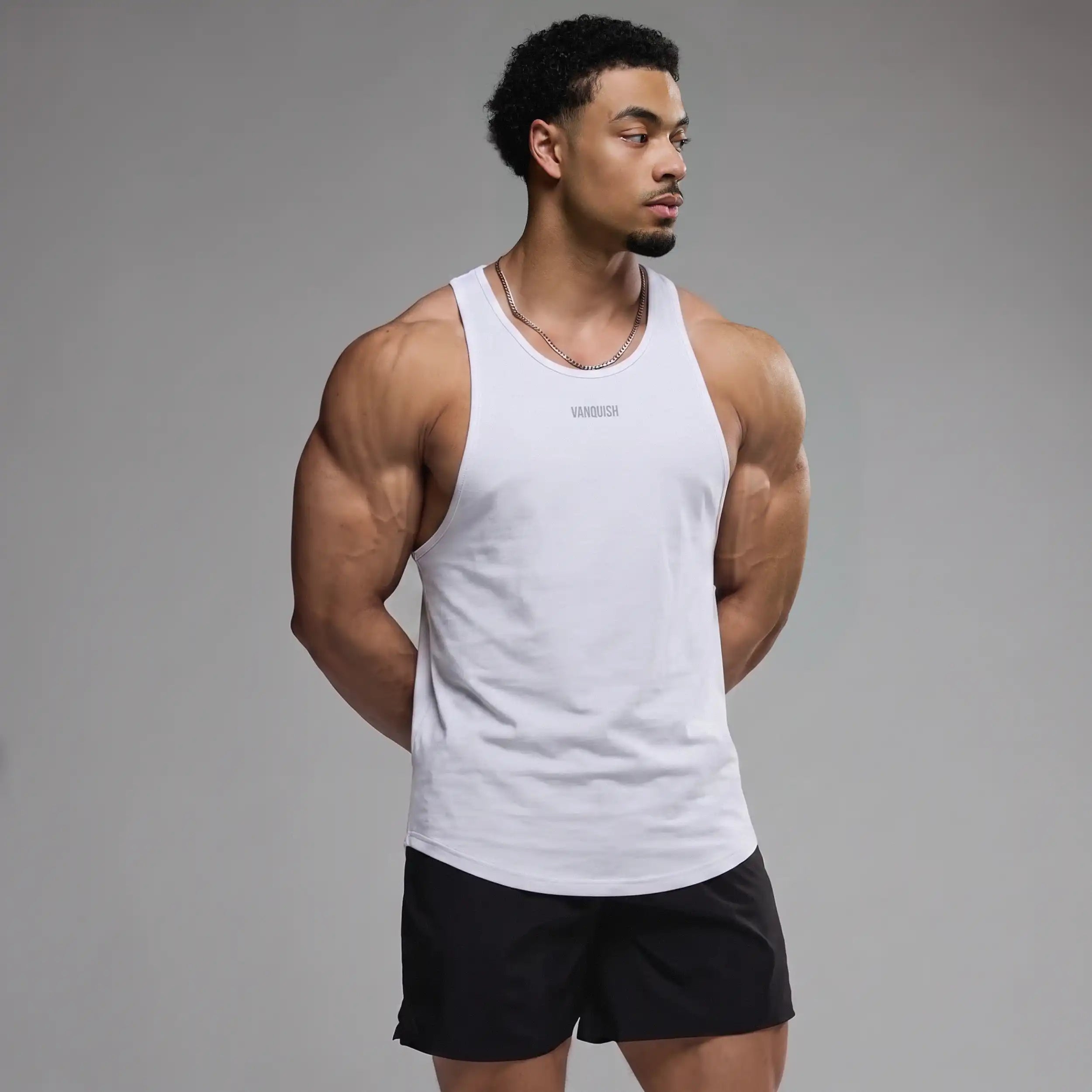 VANQUISH EVOLVE WHITE JERSEY STRINGER VEST