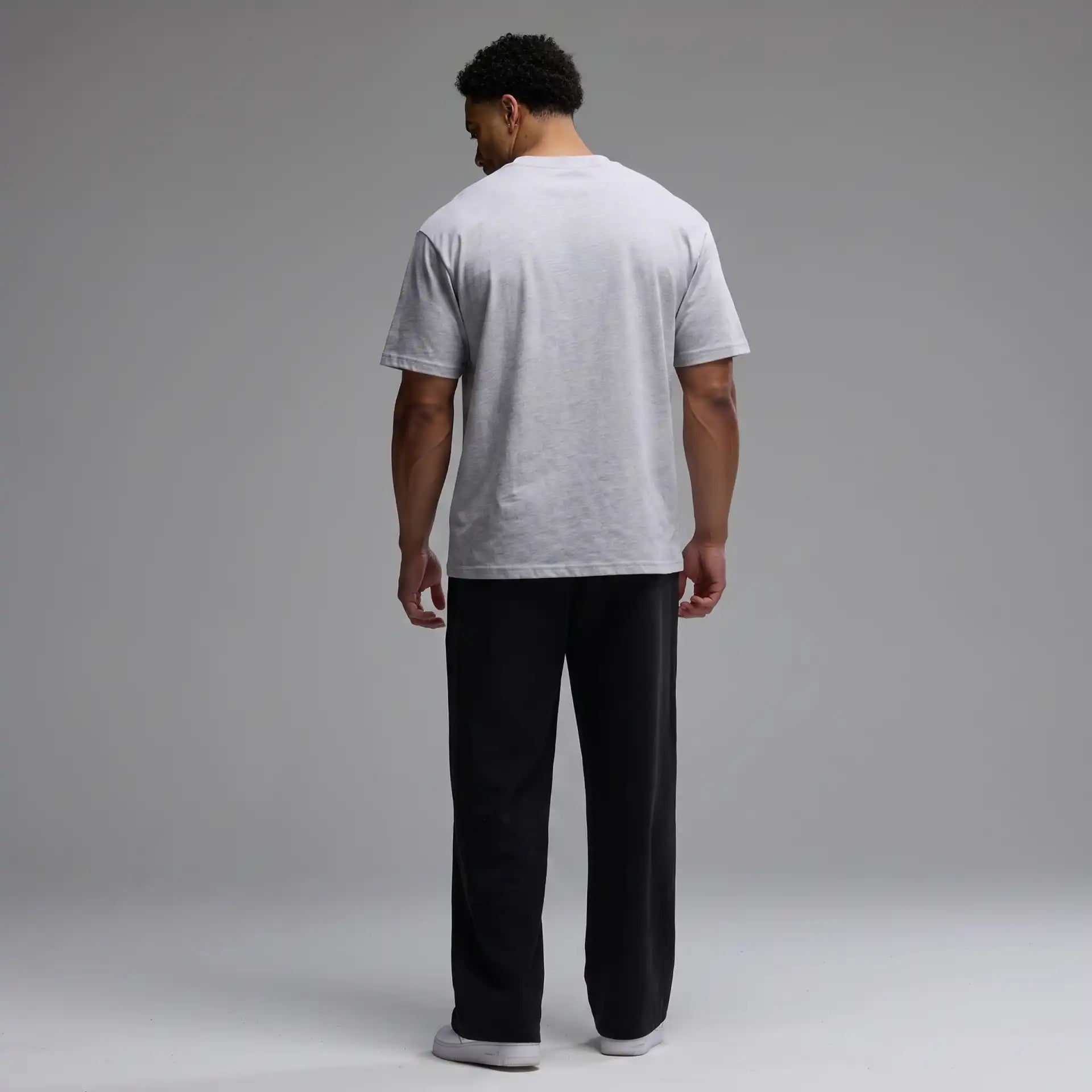 EVOLVE LIGHT GREY MARL OVERSIZED T SHIRT