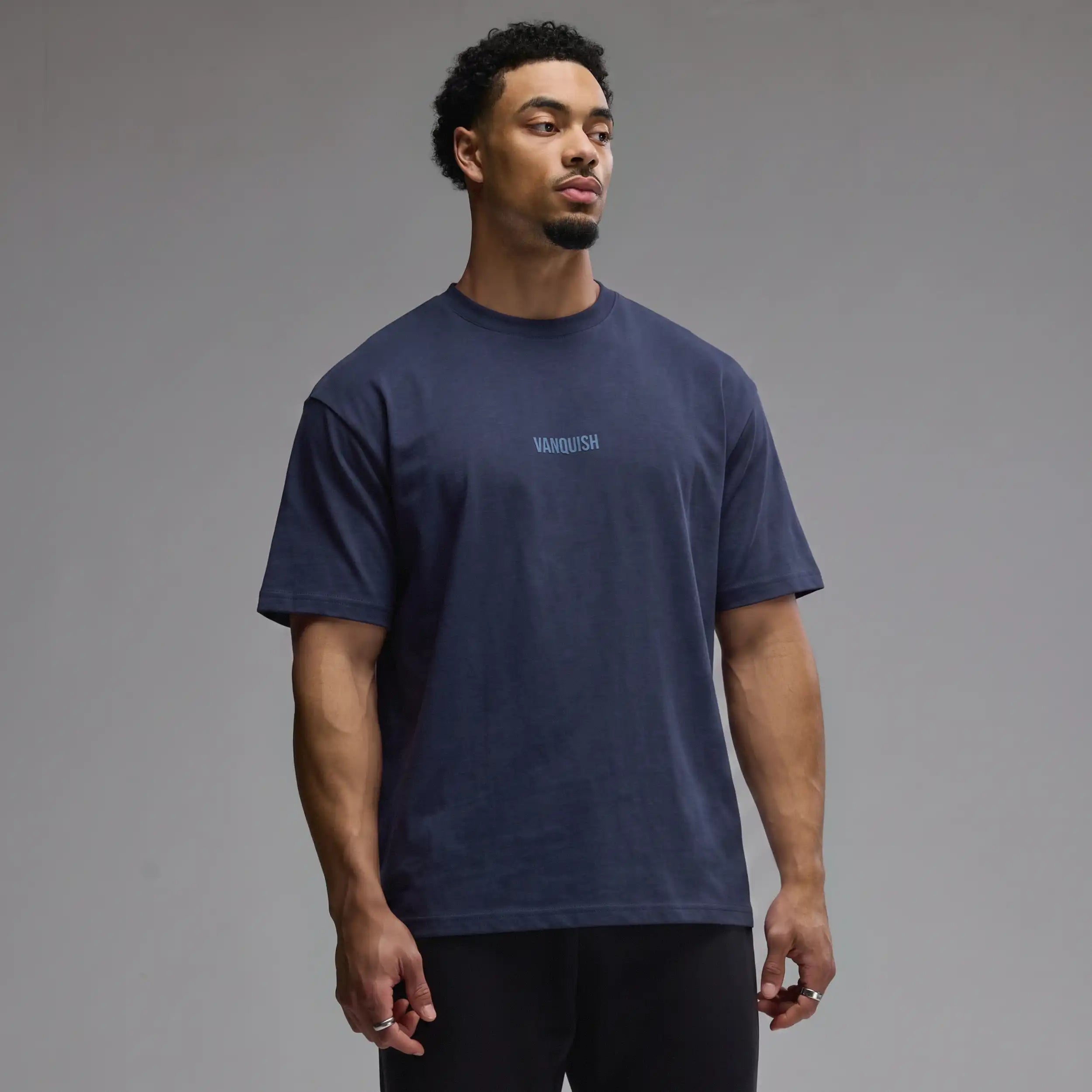 VANQUISH EVOLVE NAVY OVERSIZED JERSEY T SHIRT