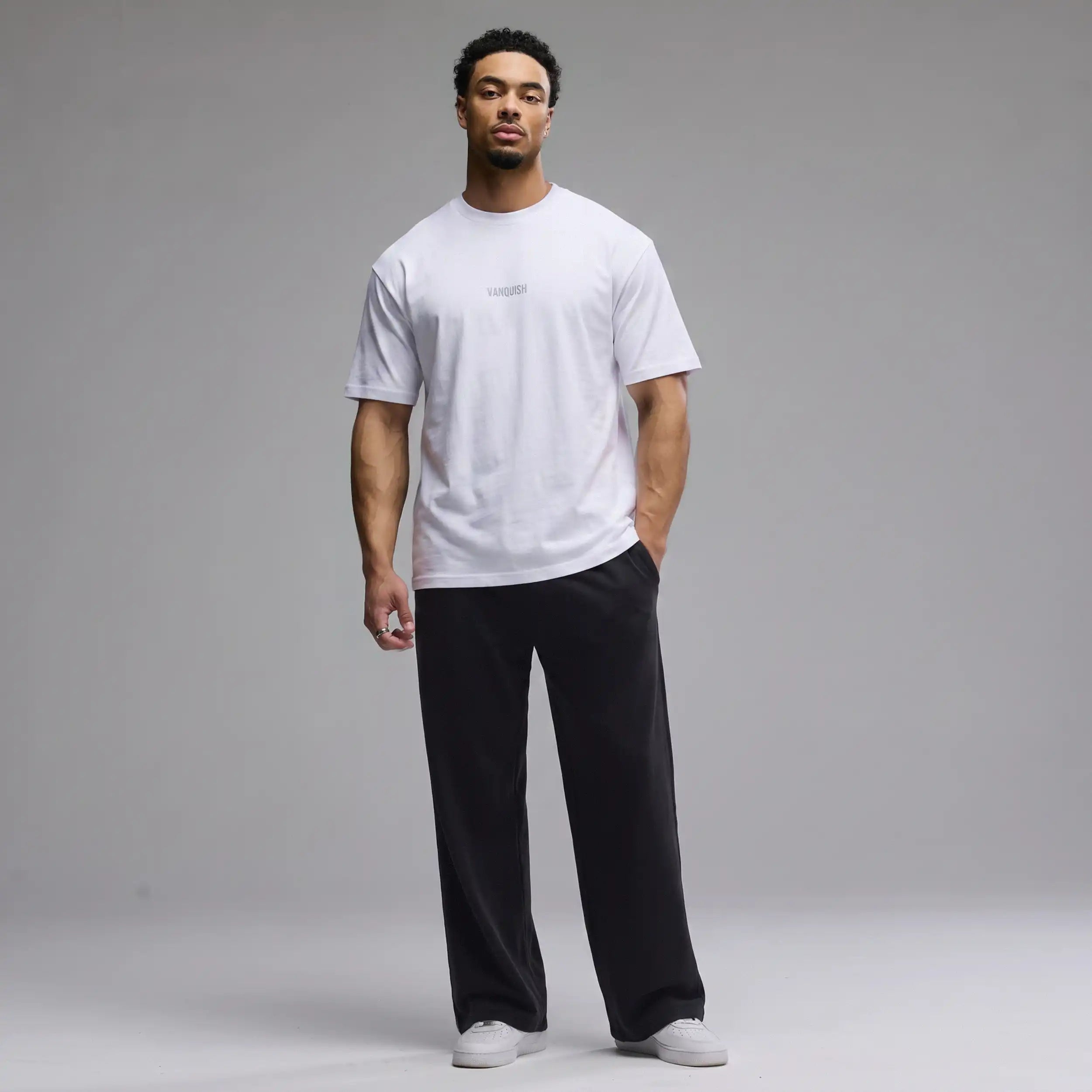 VANQUISH EVOLVE WHITE OVERSIZED JERSEY T SHIRT