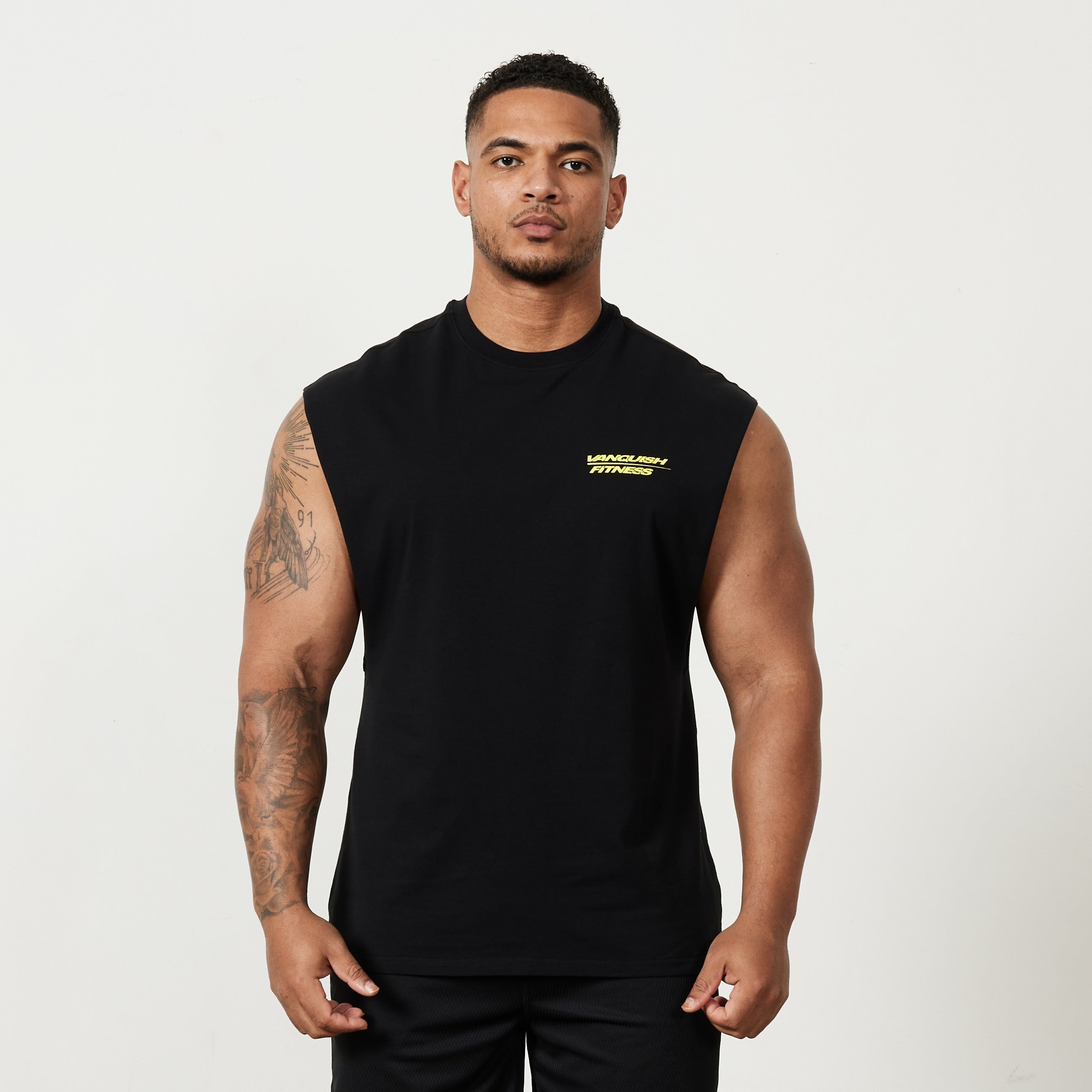 Vanquish Speed Black Oversized Sleeveless T Shirt