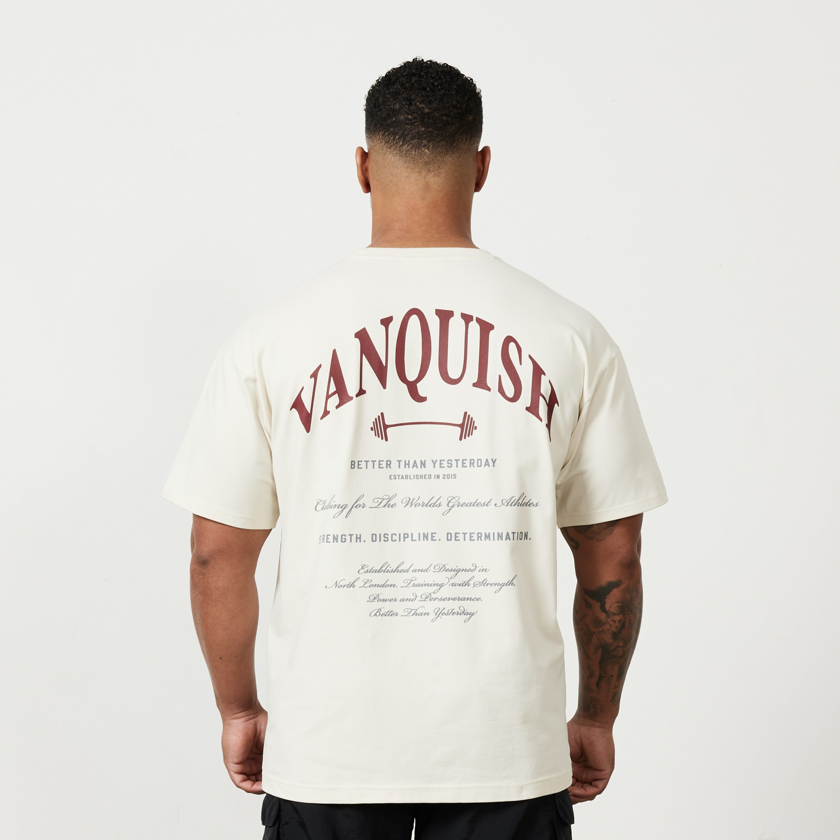 Vanquish TSP Vintage White Barbell Oversized T Shirt