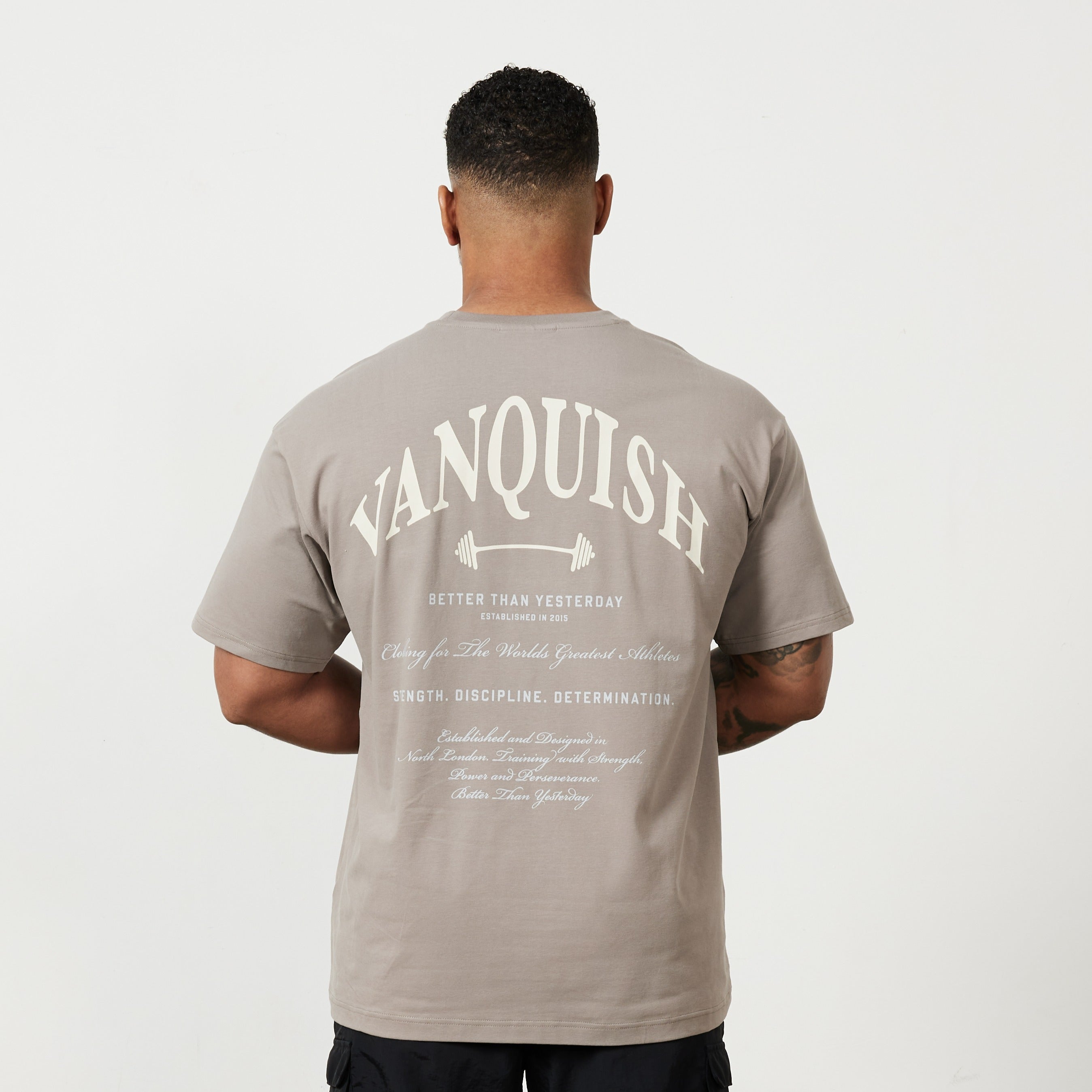 Vanquish TSP Zinc Grey Barbell Oversized T Shirt