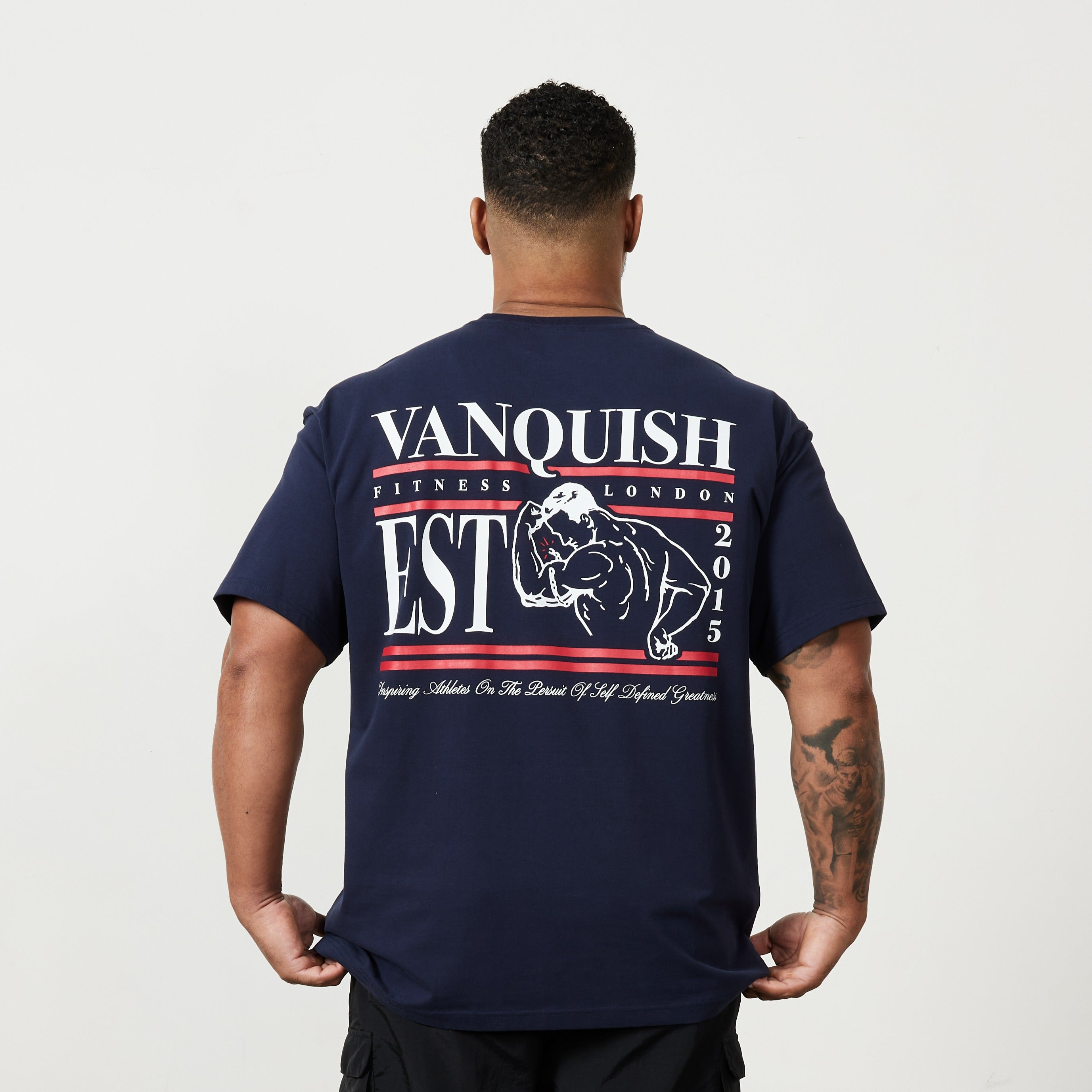 Vanquish TSP Navy Blue Muscle Oversized T Shirt