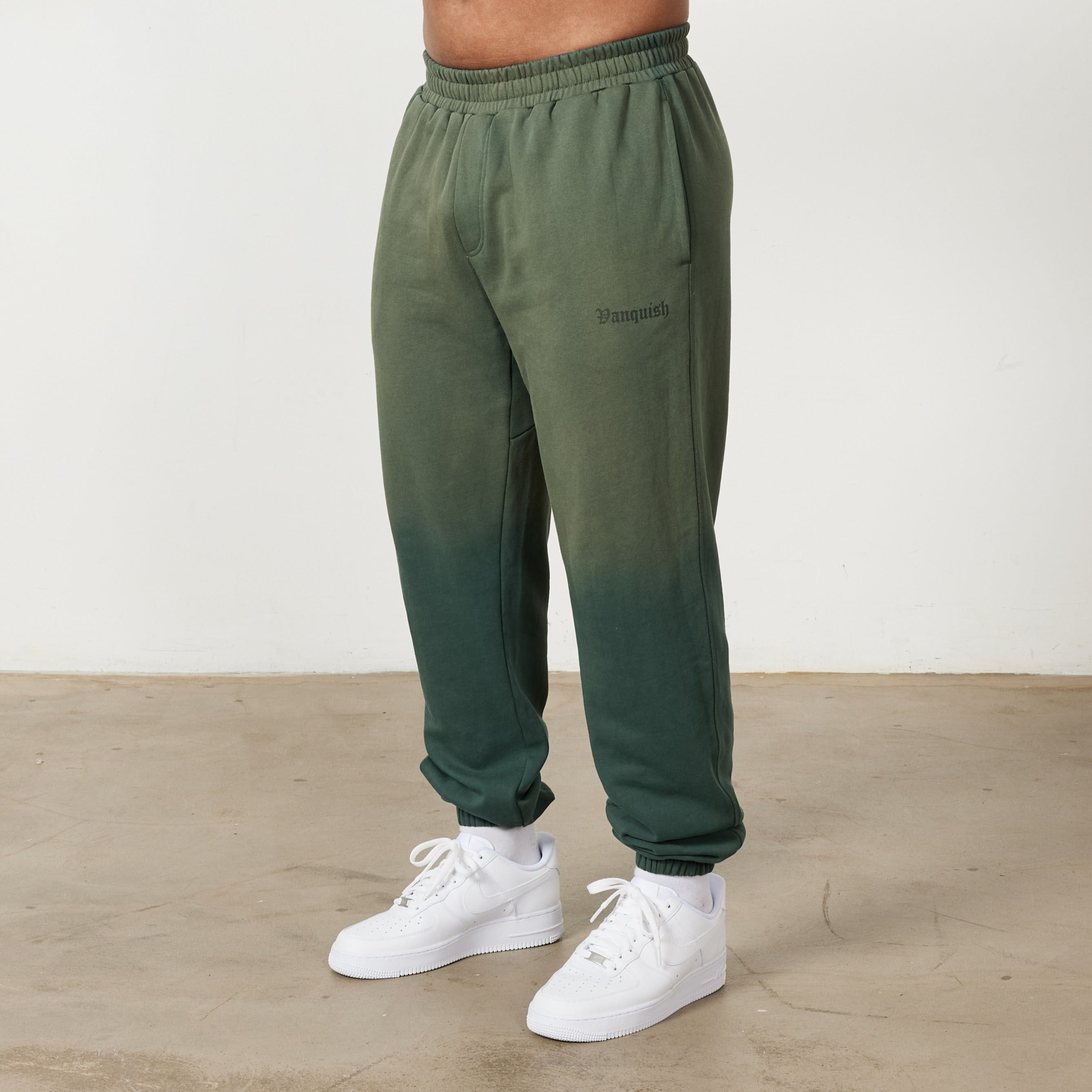 Vanquish Sun-faded Green Oversized Sweatpants