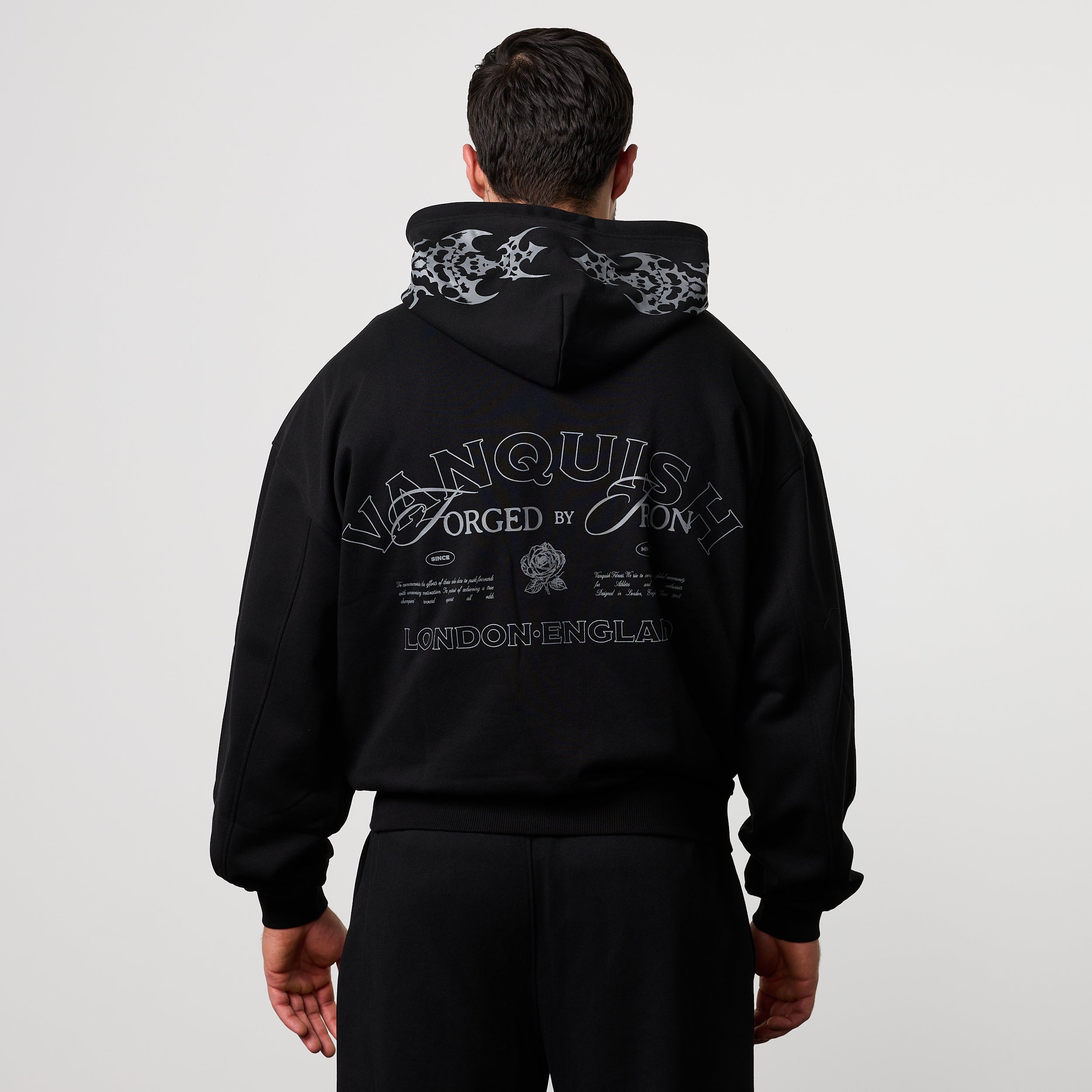 BLACK FORGE BLACK BOXY OVERSIZED HOODIE