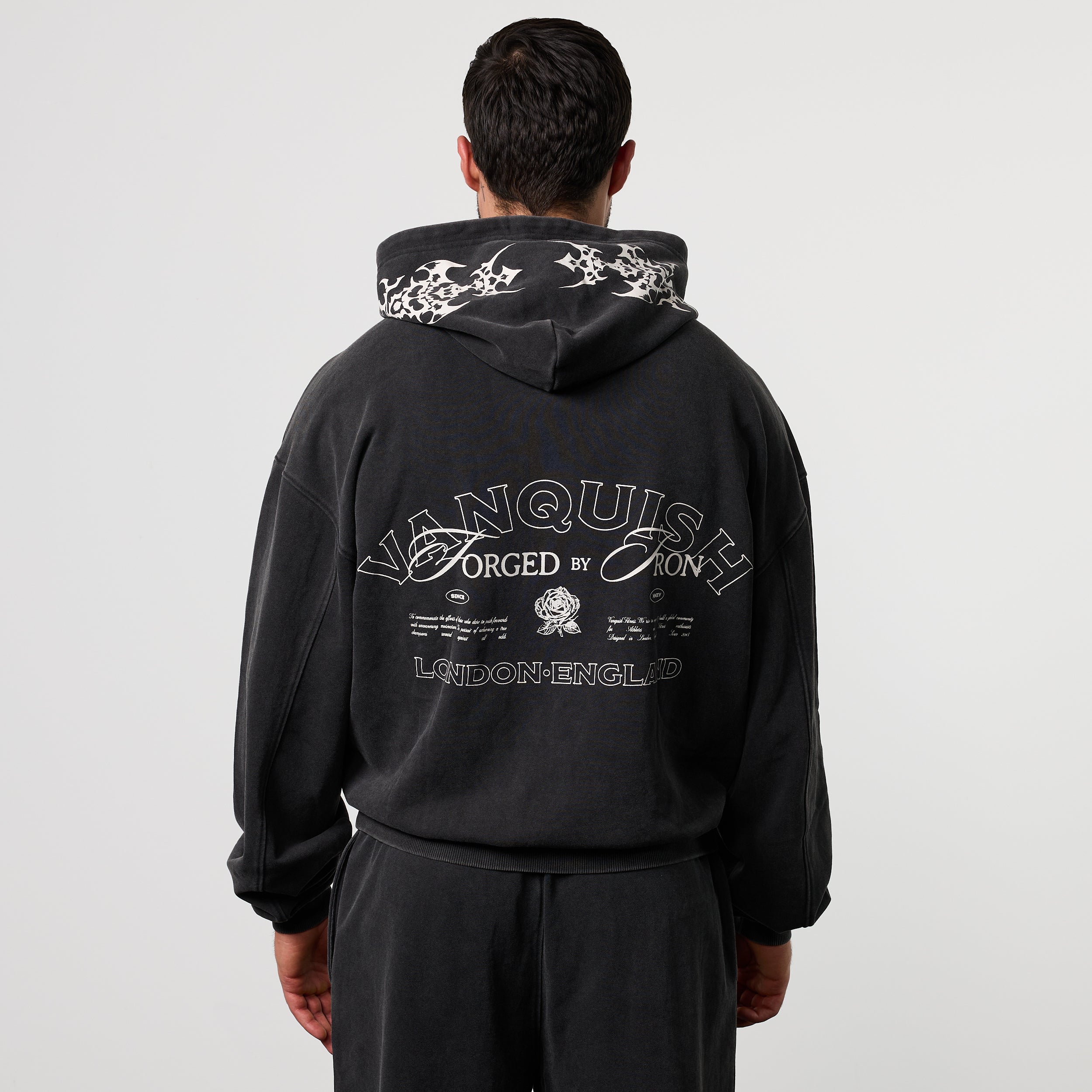BLACK FORGE WASHED BLACK BOXY OVERSIZED HOODIE