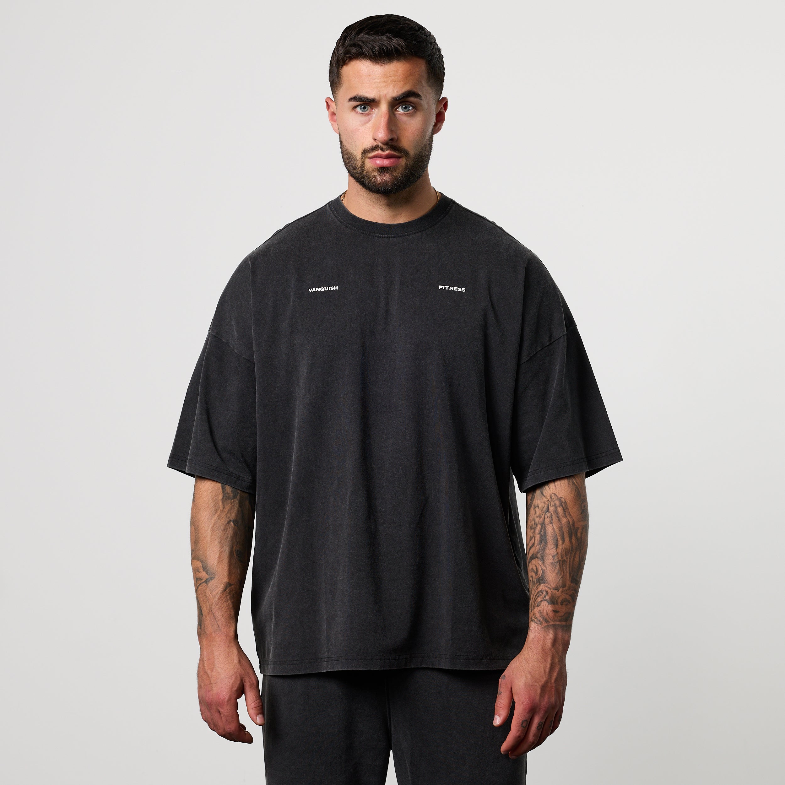BLACK FORGE WASHED BLACK BOXY OVERSIZED T SHIRT