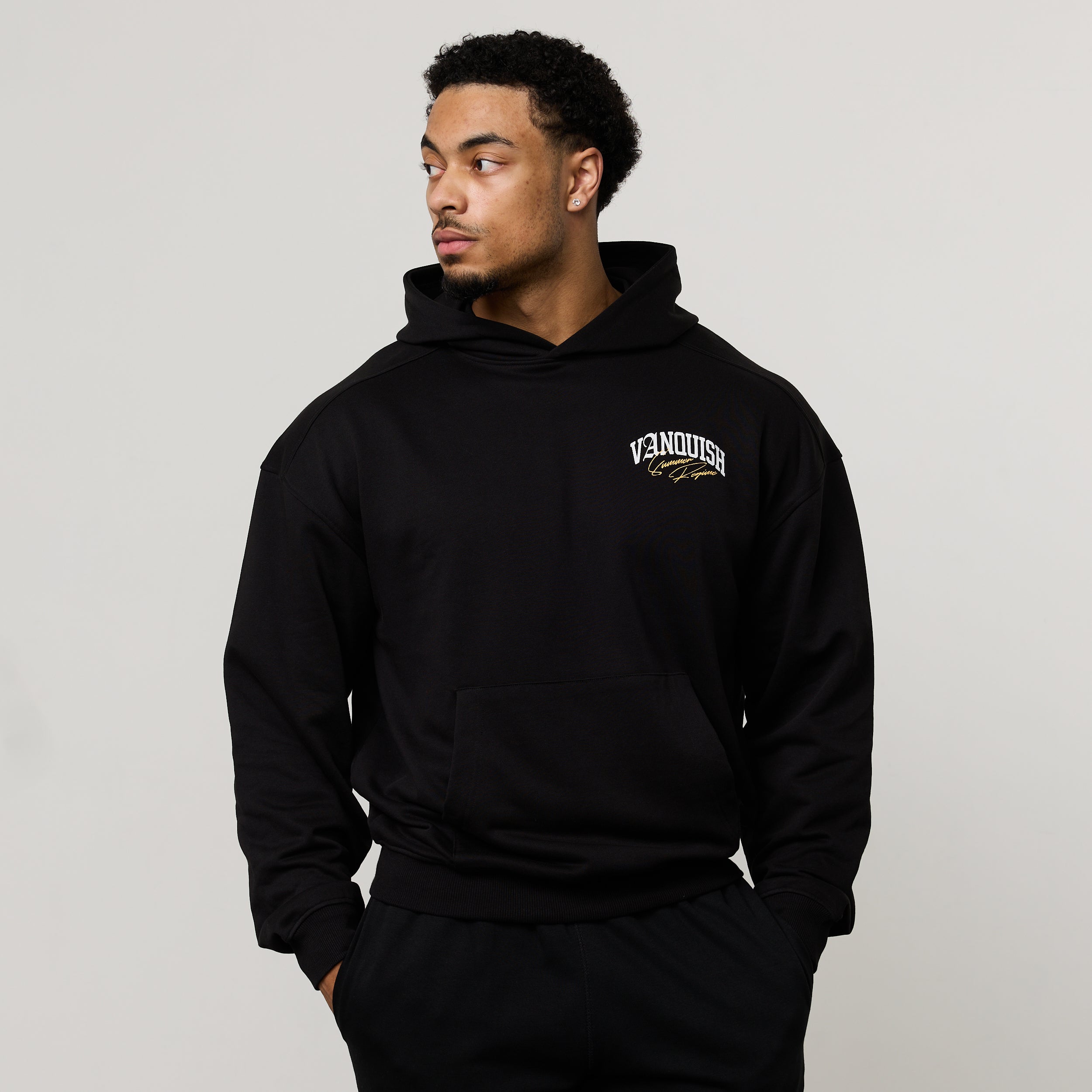 REGIME BLACK OVERSIZED HOODIE