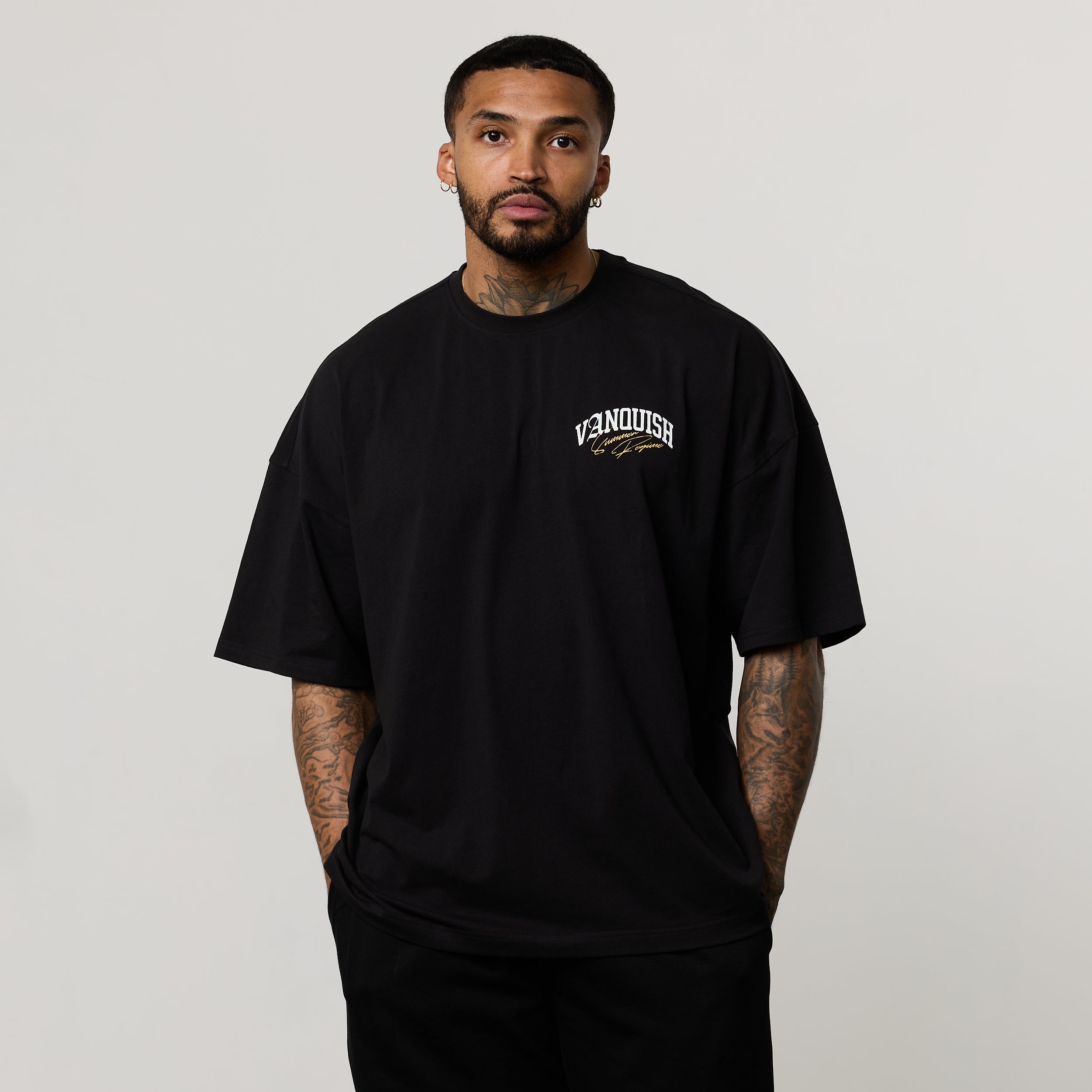 REGIME BLACK OVERSIZED BOXY T SHIRT