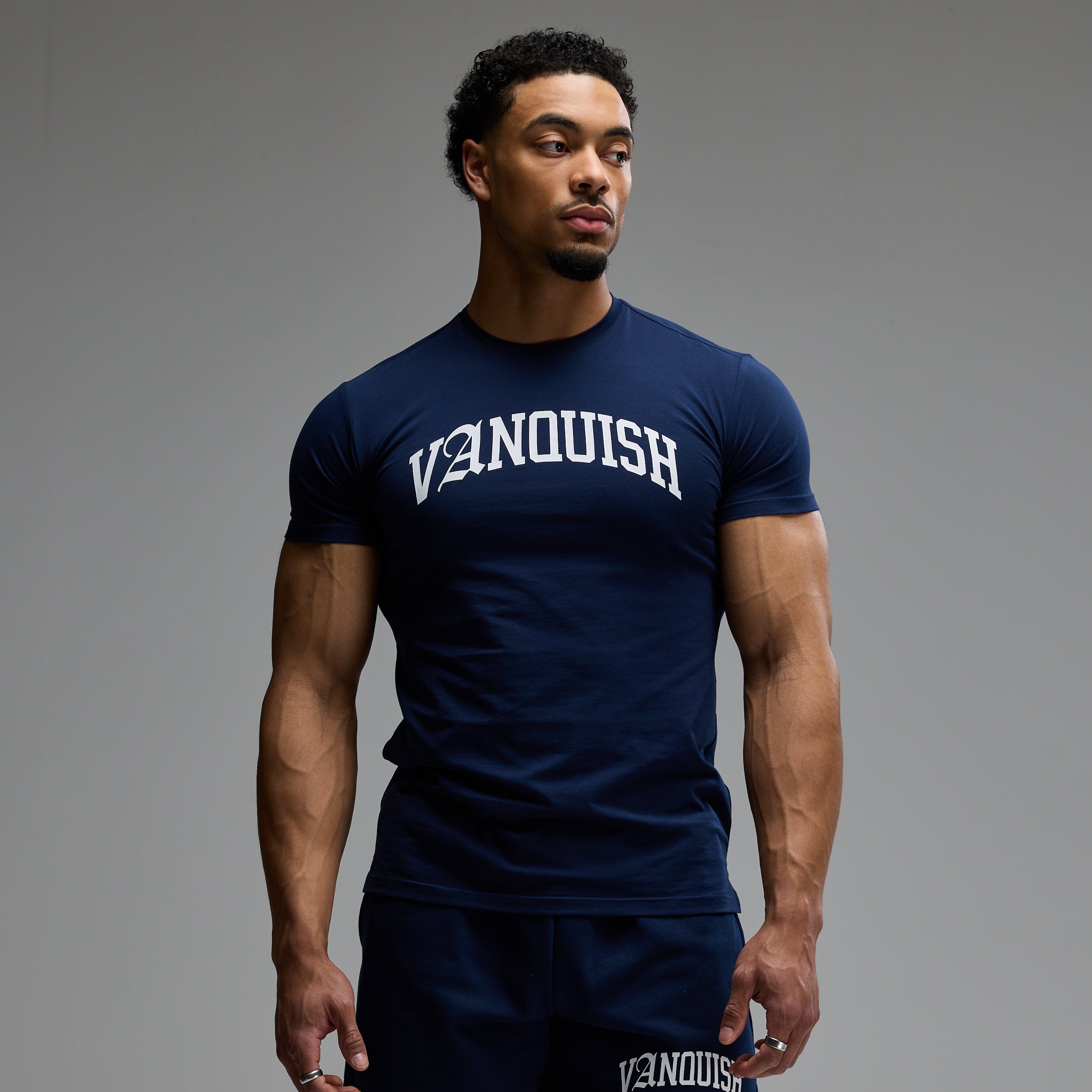 ACADEMY ARCH NAVY SLIM FIT T SHIRT