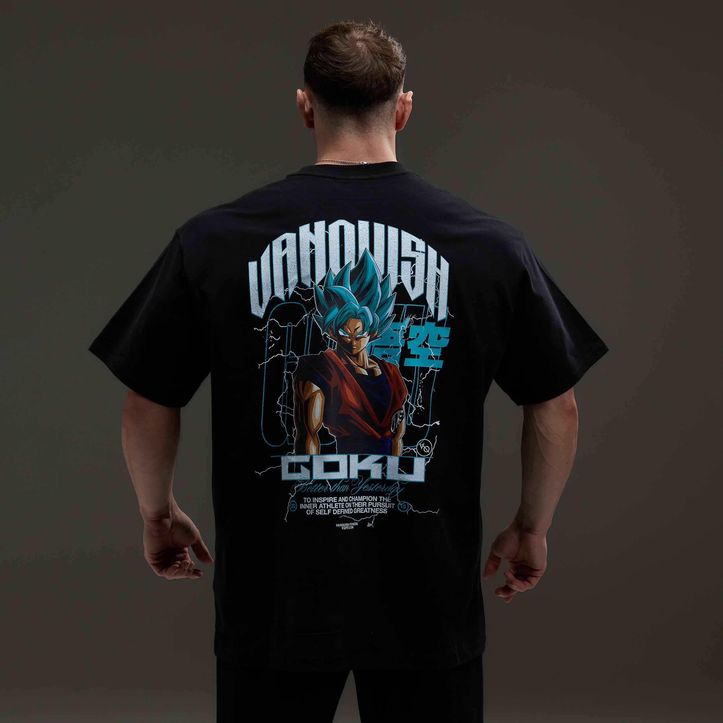 Vanquish DBS Goku SSGS Black Oversized T Shirt
