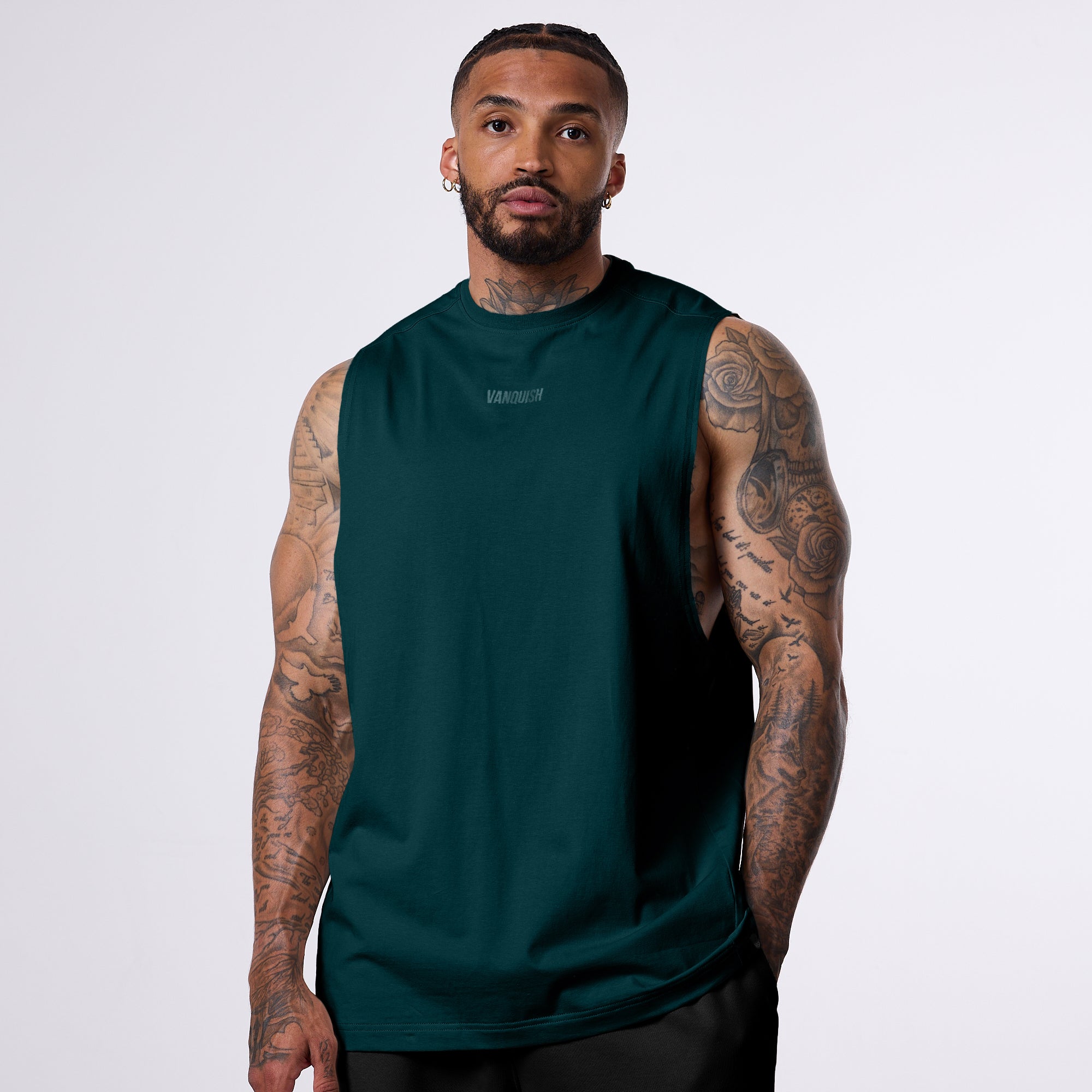ESSENTIAL TEAL SLEEVELESS TSHIRT