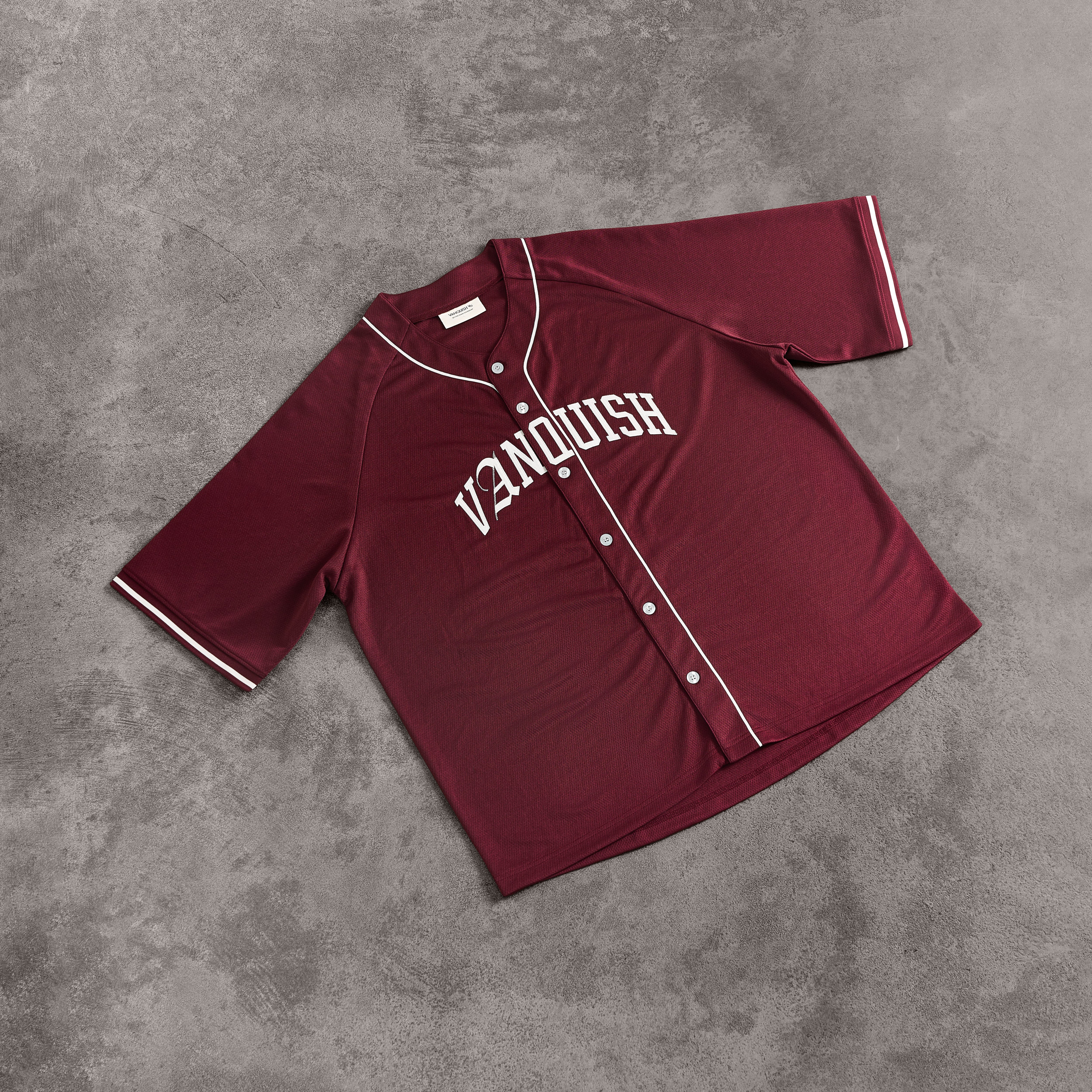 VANQUISH RED OVERSIZED BASEBALL JERSEY