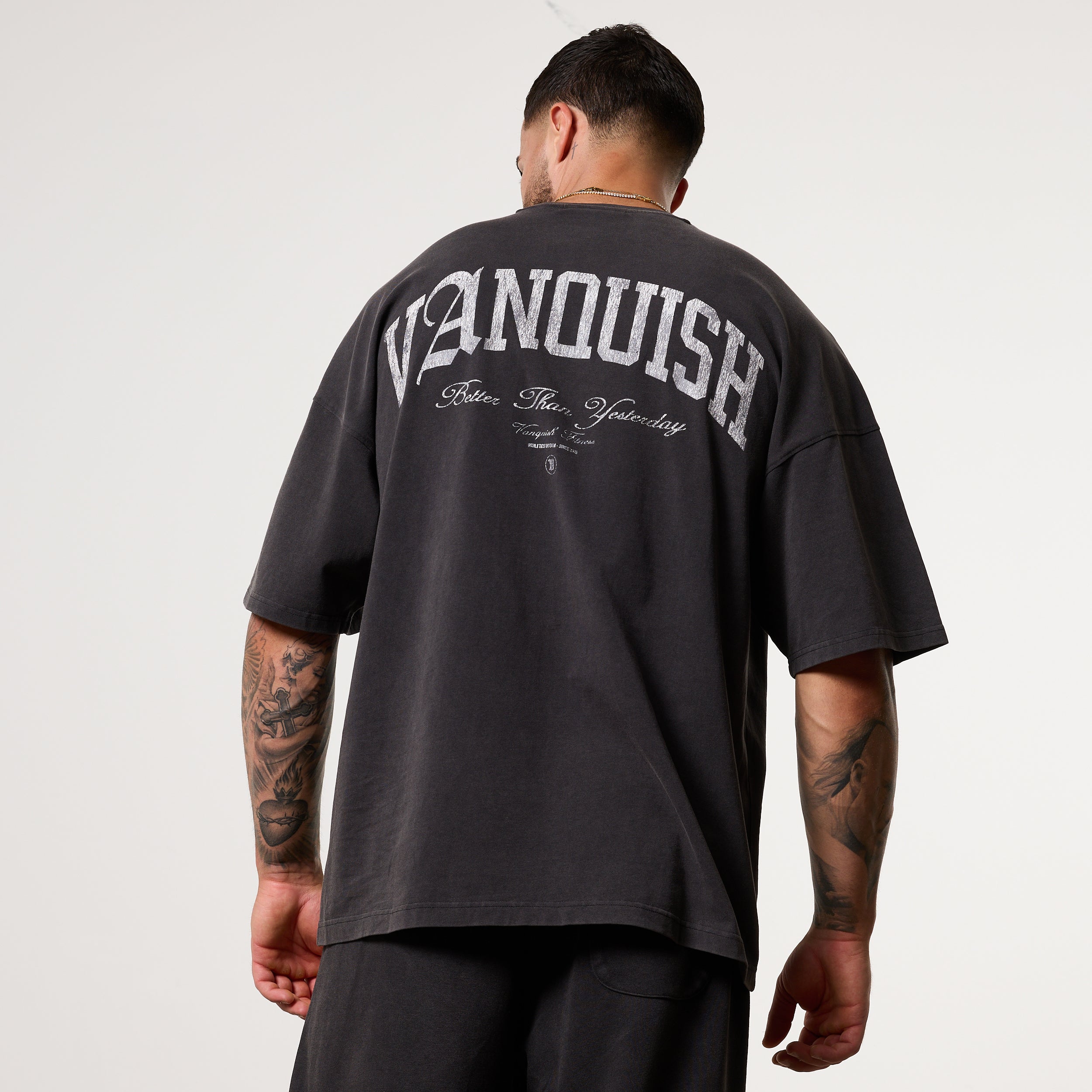 Vanquish Legacy Black Washed Oversized Boxy Tee