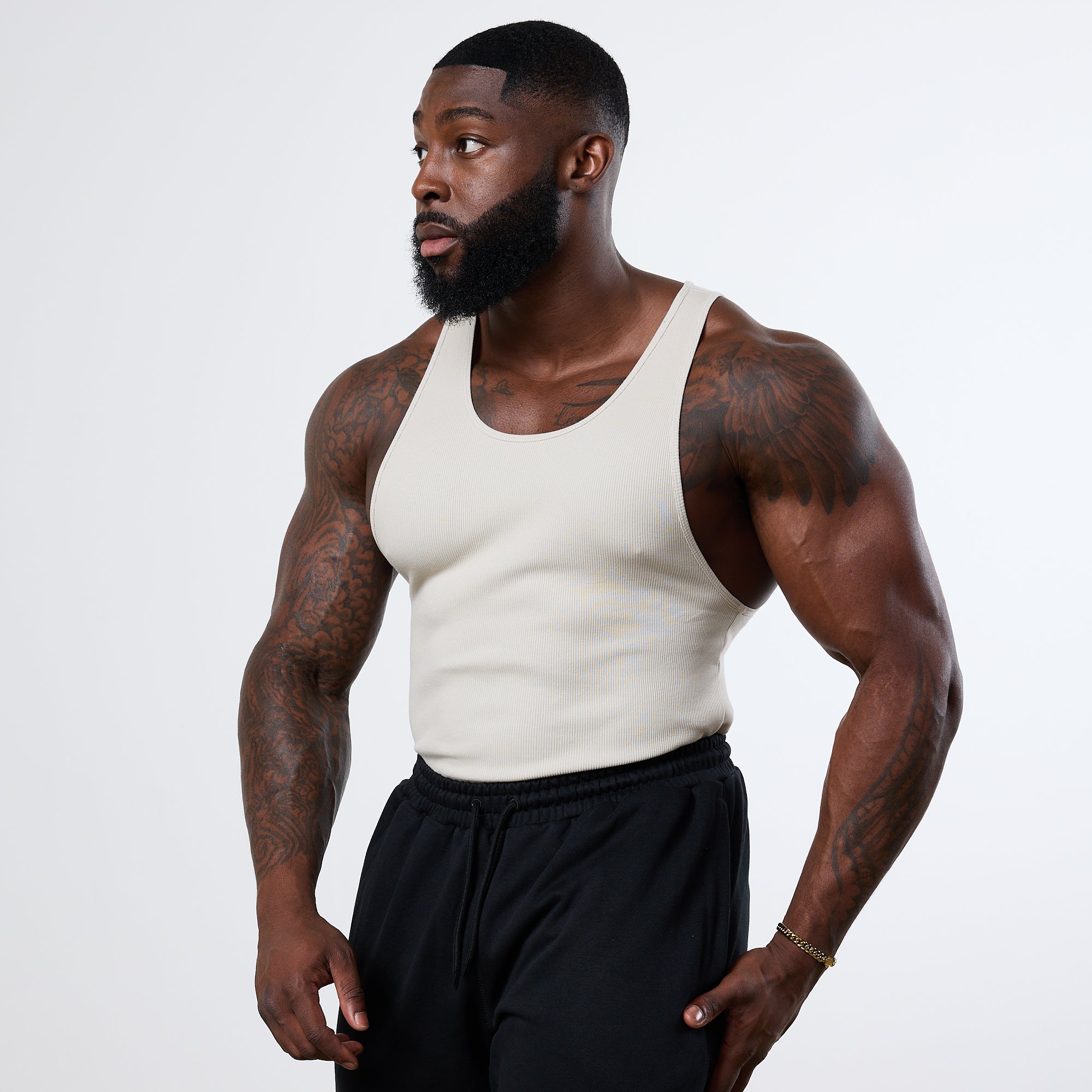 Vanquish Essential V2 Stone Ribbed Tank