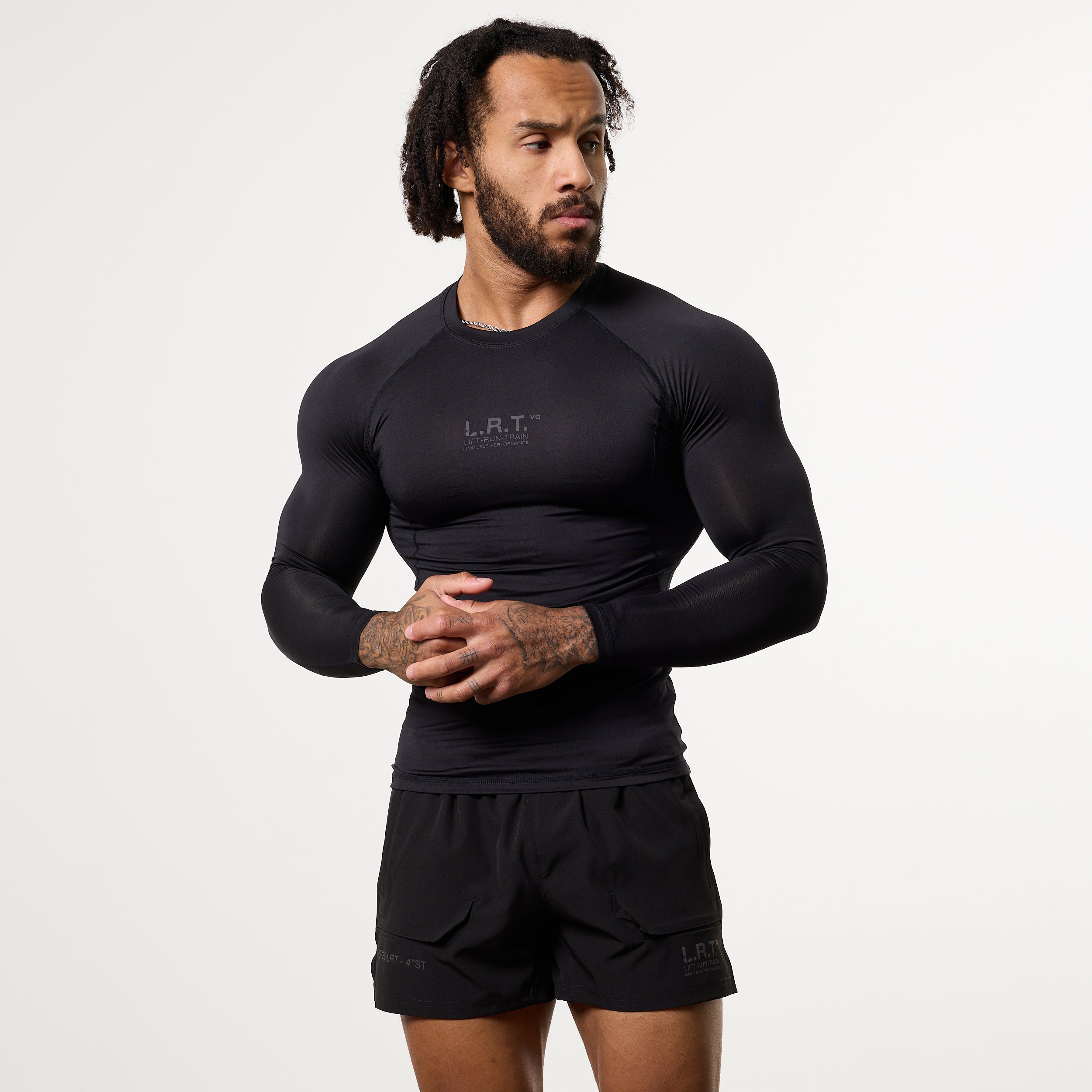 LRT Black Performance Long Sleeve Base Layer Top