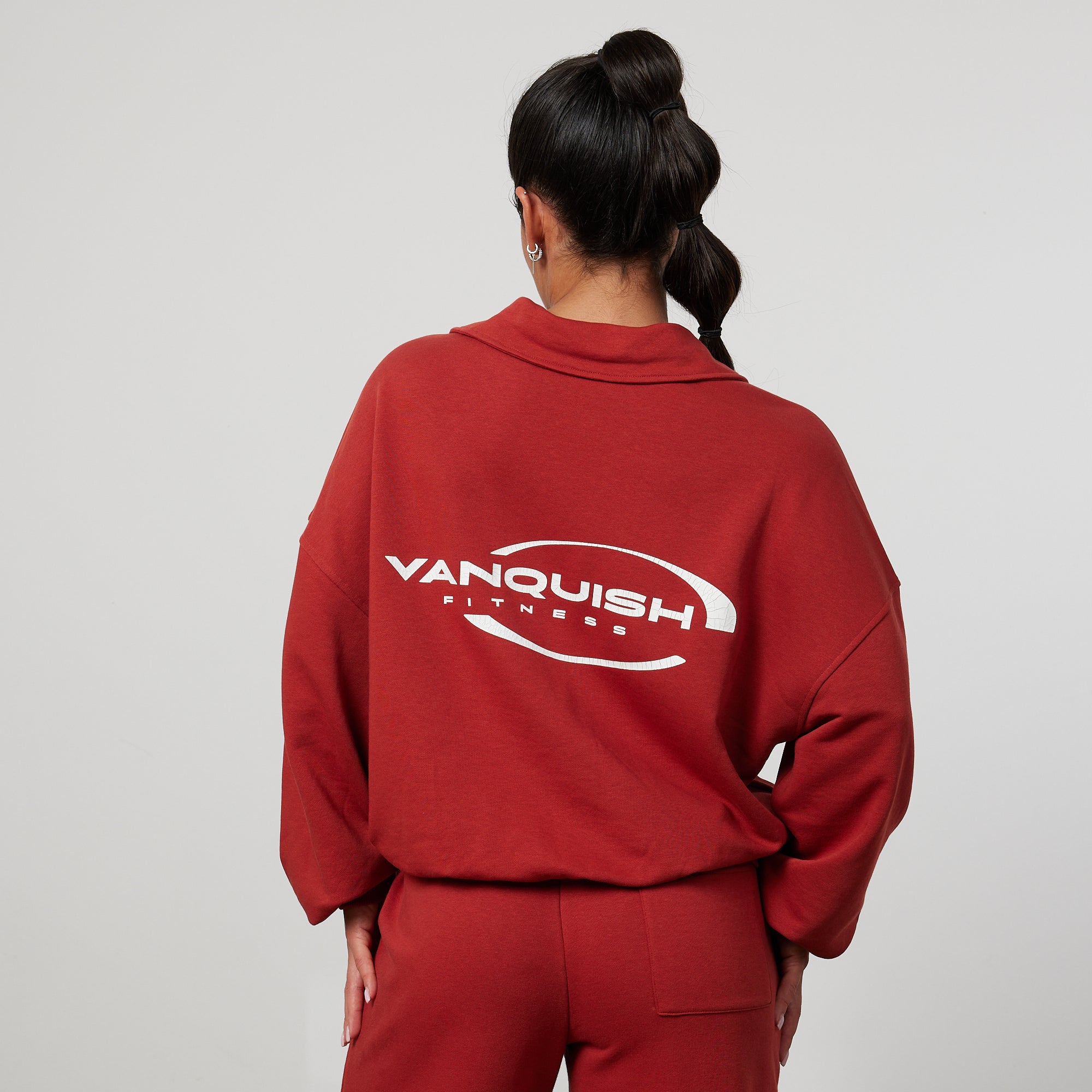 Vanquish Enhance Chilli Red Collar Sweatshirt