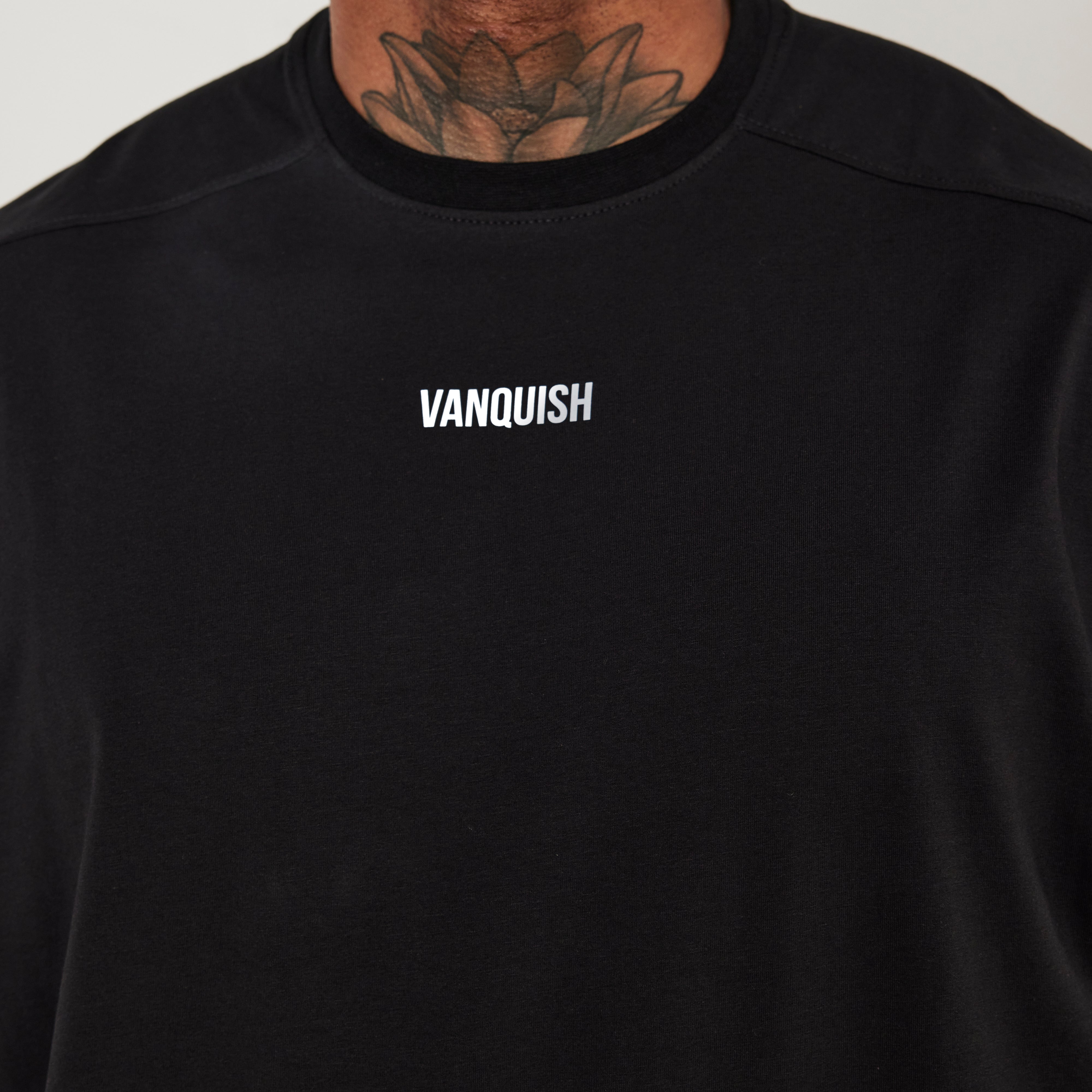 Vanquish Essential Black Reflective Oversized T Shirt