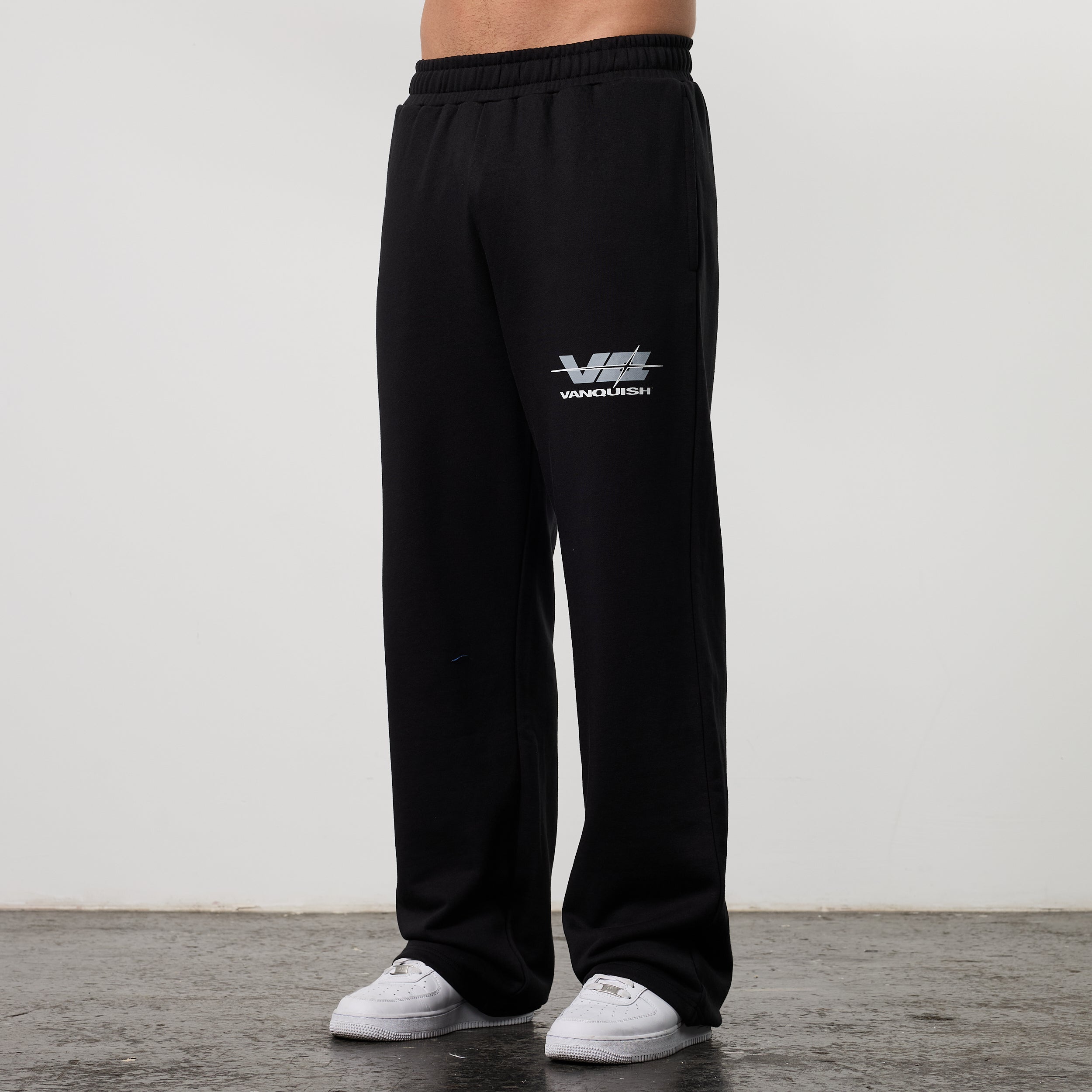 POWERLINE BLACK STRAIGHT LEG SWEAT PANTS