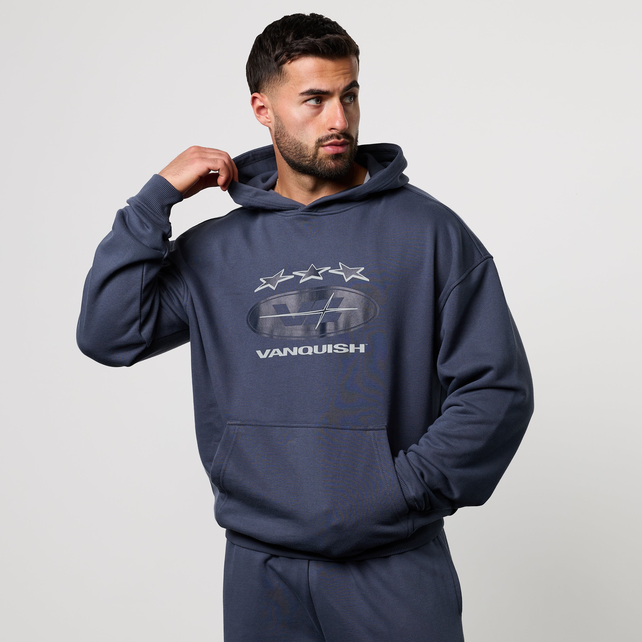 POWERLINE DUSK BLUE OVERSIZED HOODIE