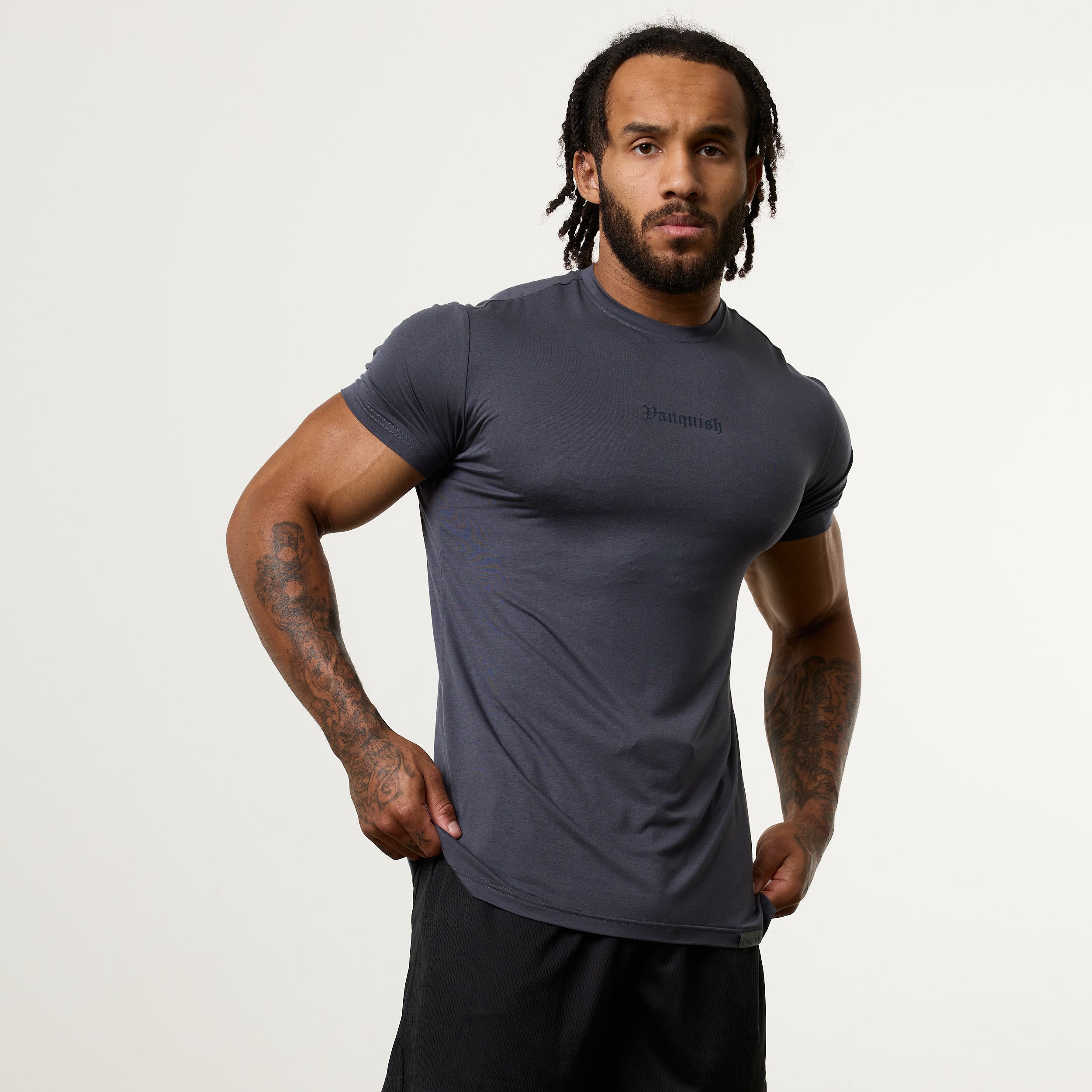 Vanquish Ultra Soft Denim Blue Slim Fit T Shirt