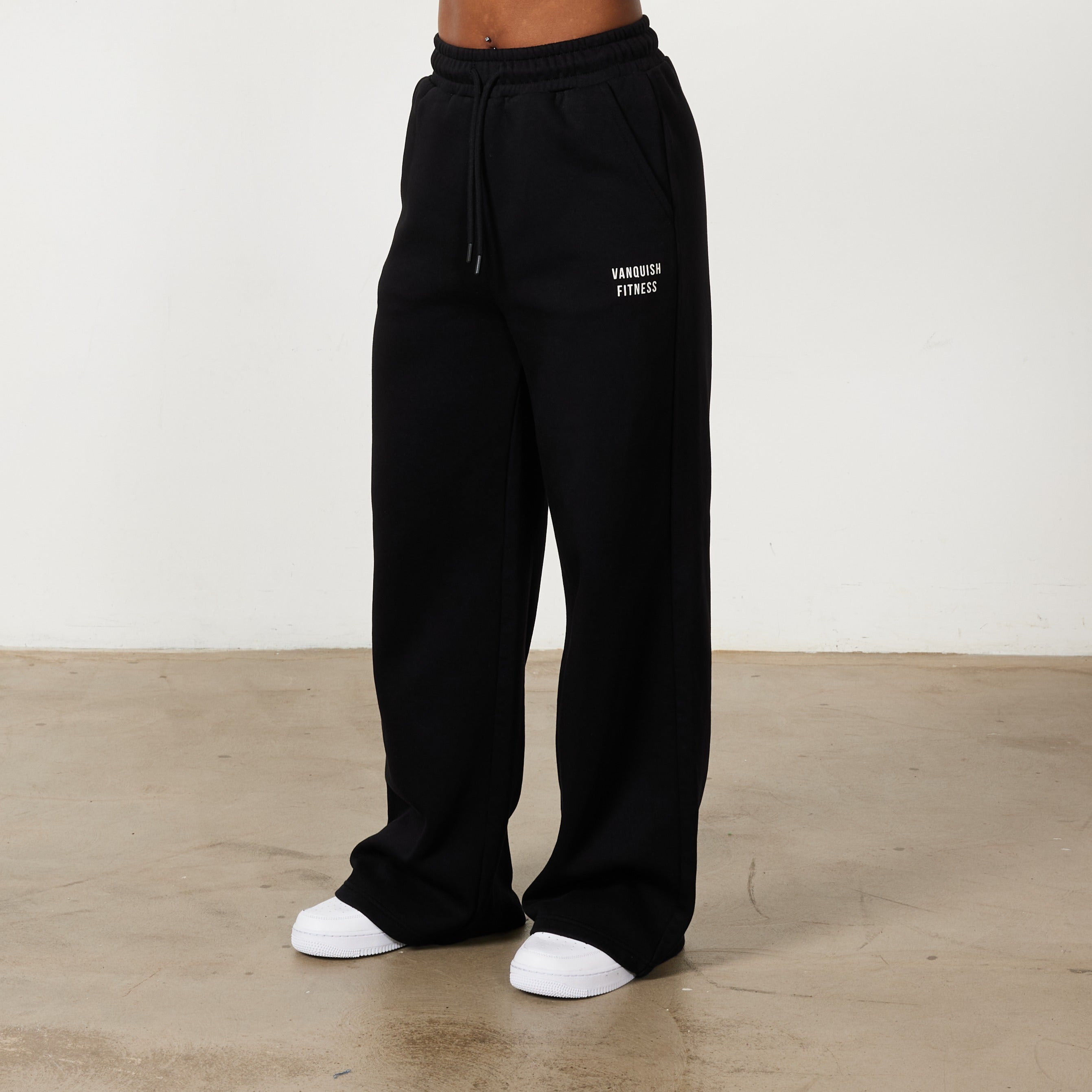Vanquish Rejuvenate Black Petite Wide Leg Sweatpants