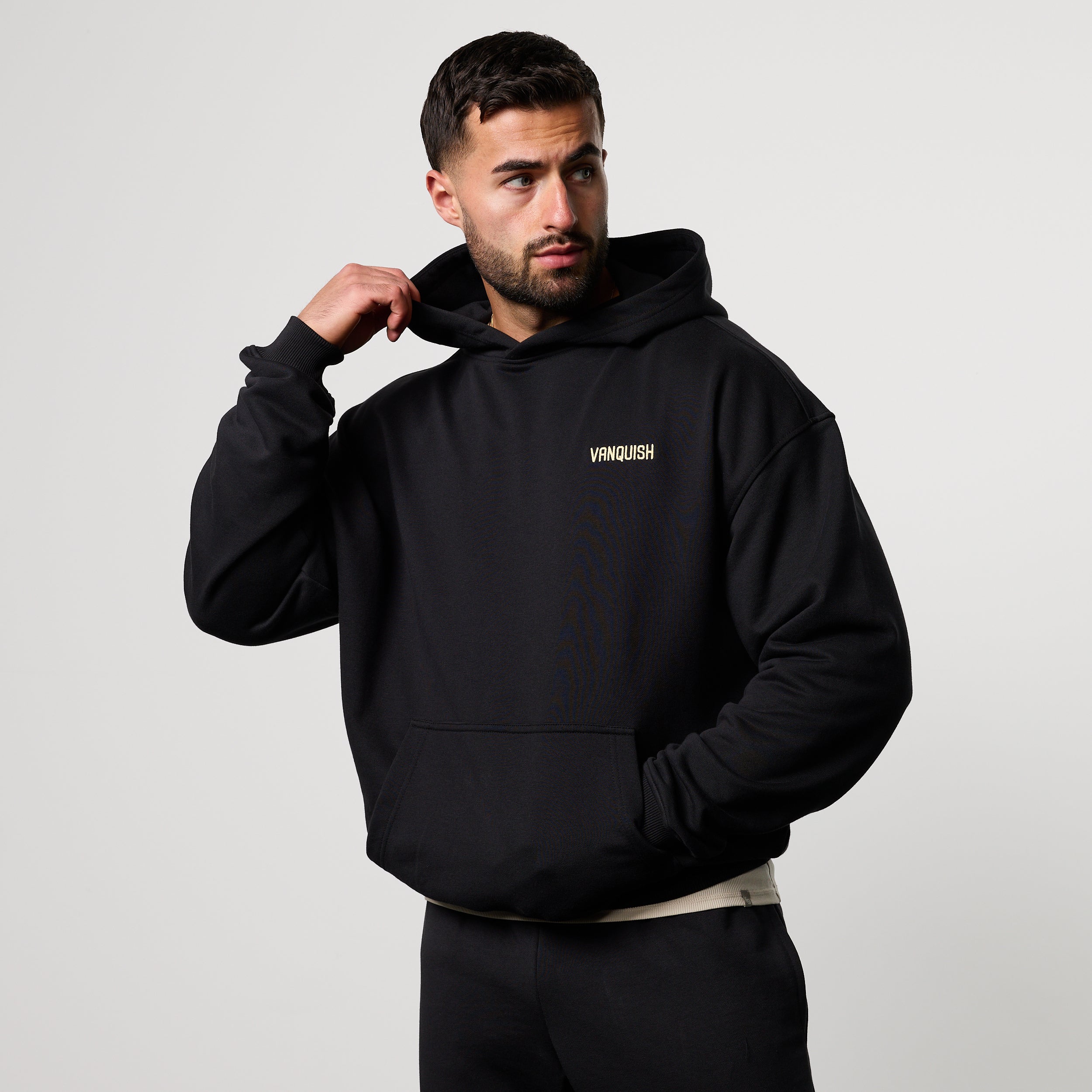 GRAFFITI BLACK OVERSIZED HOODIE