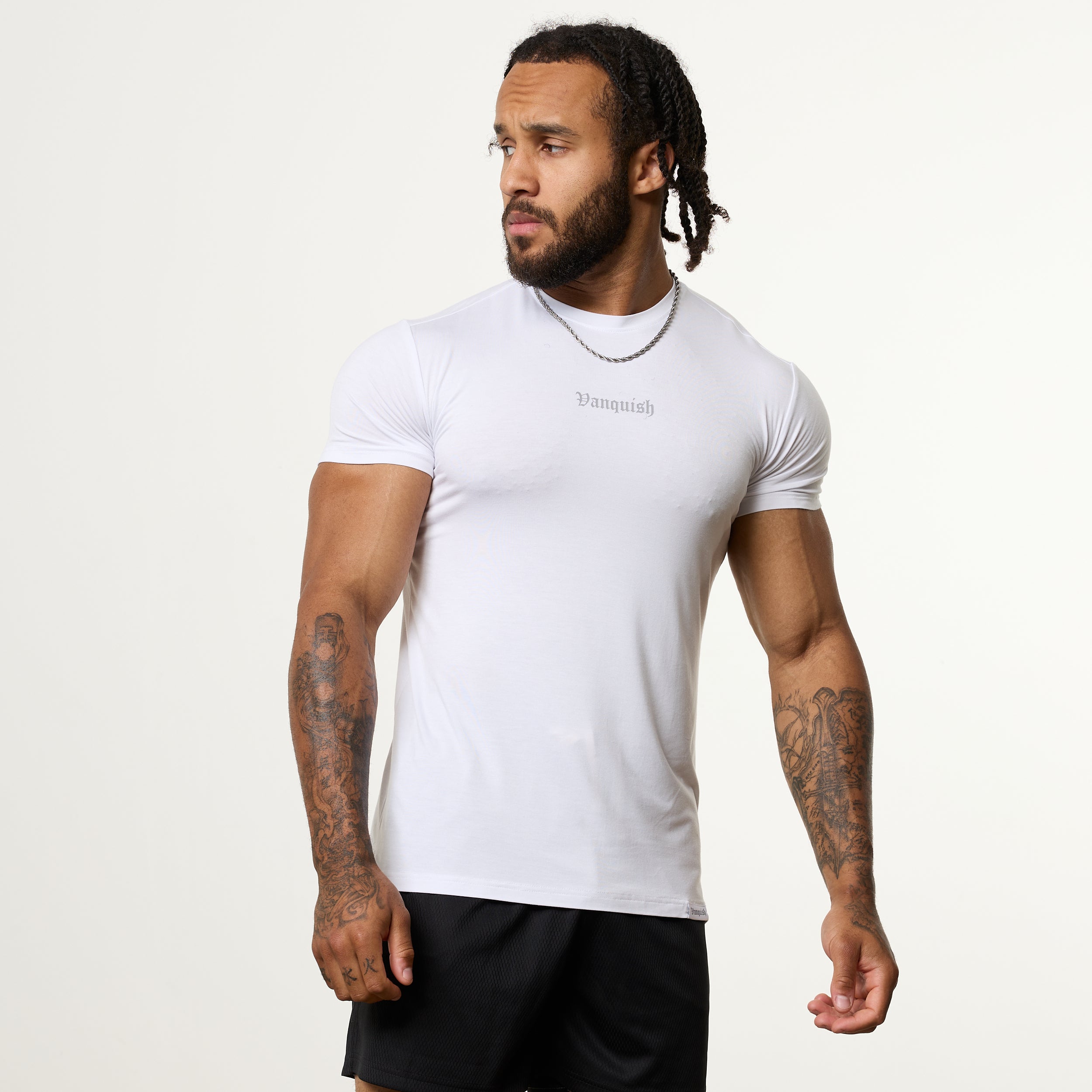 Vanquish Ultra Soft White Slim Fit T Shirt