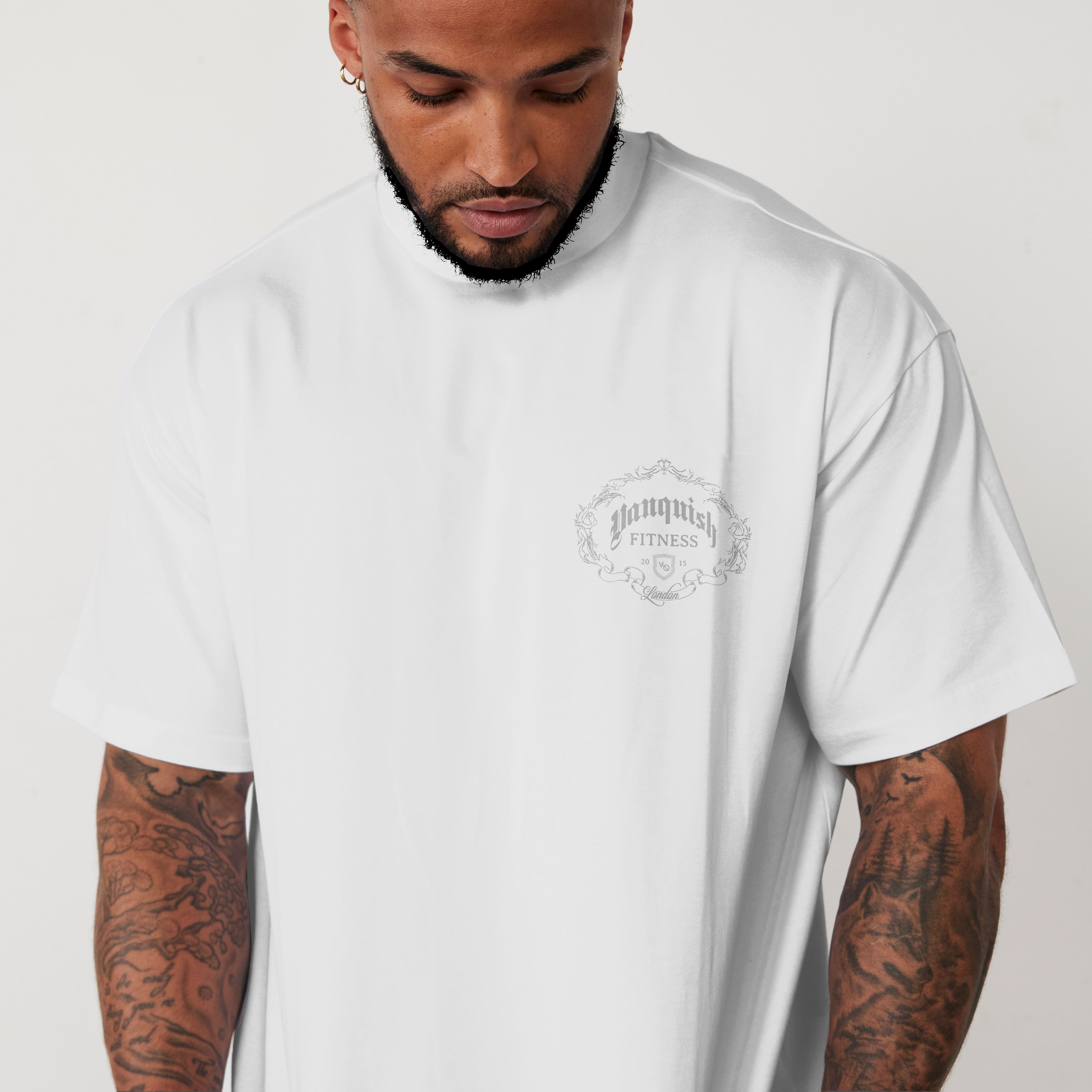 Vanquish Revolve Wreath White Oversized T Shirt