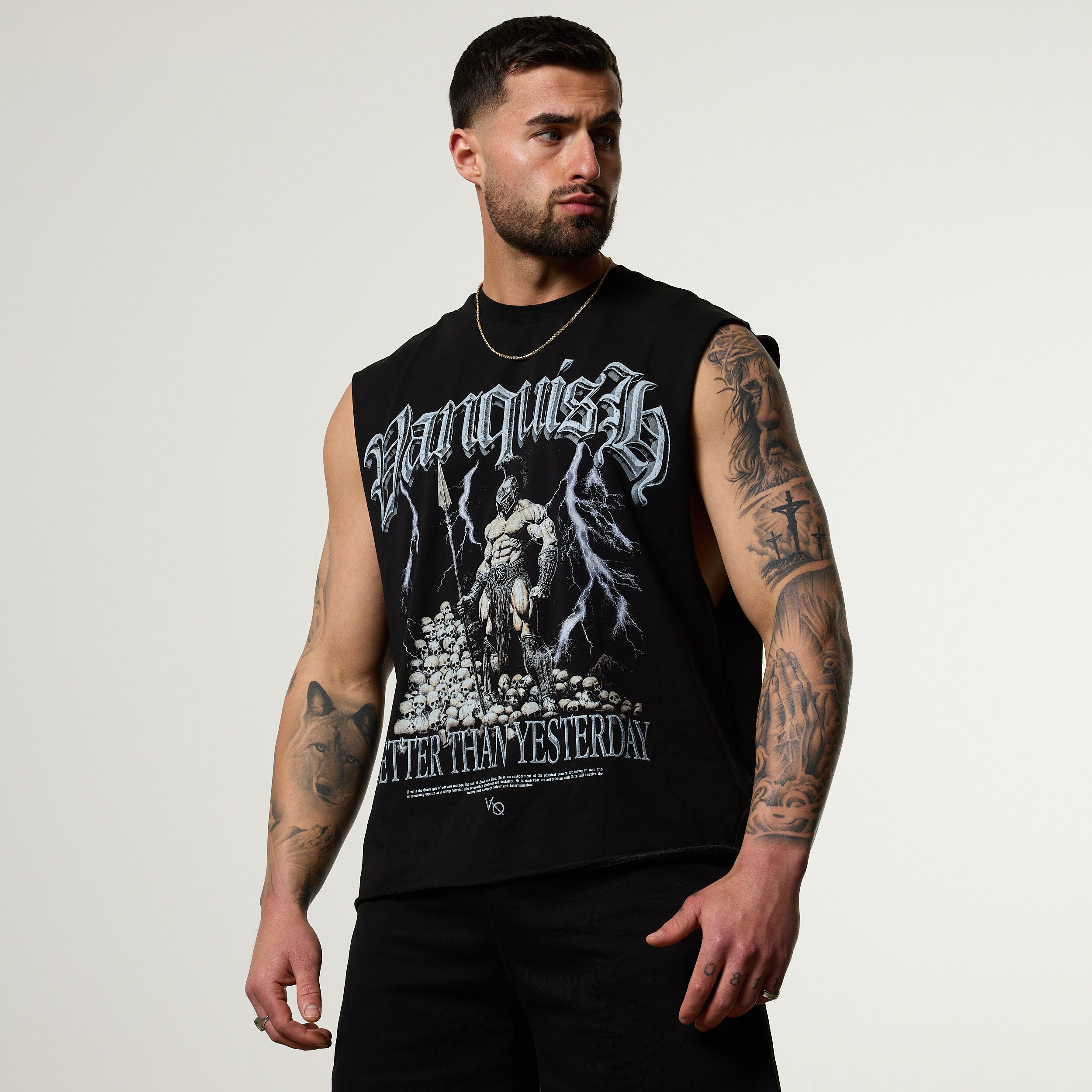Vanquish Olympus Black Ares Oversized Boxy Cut Off
