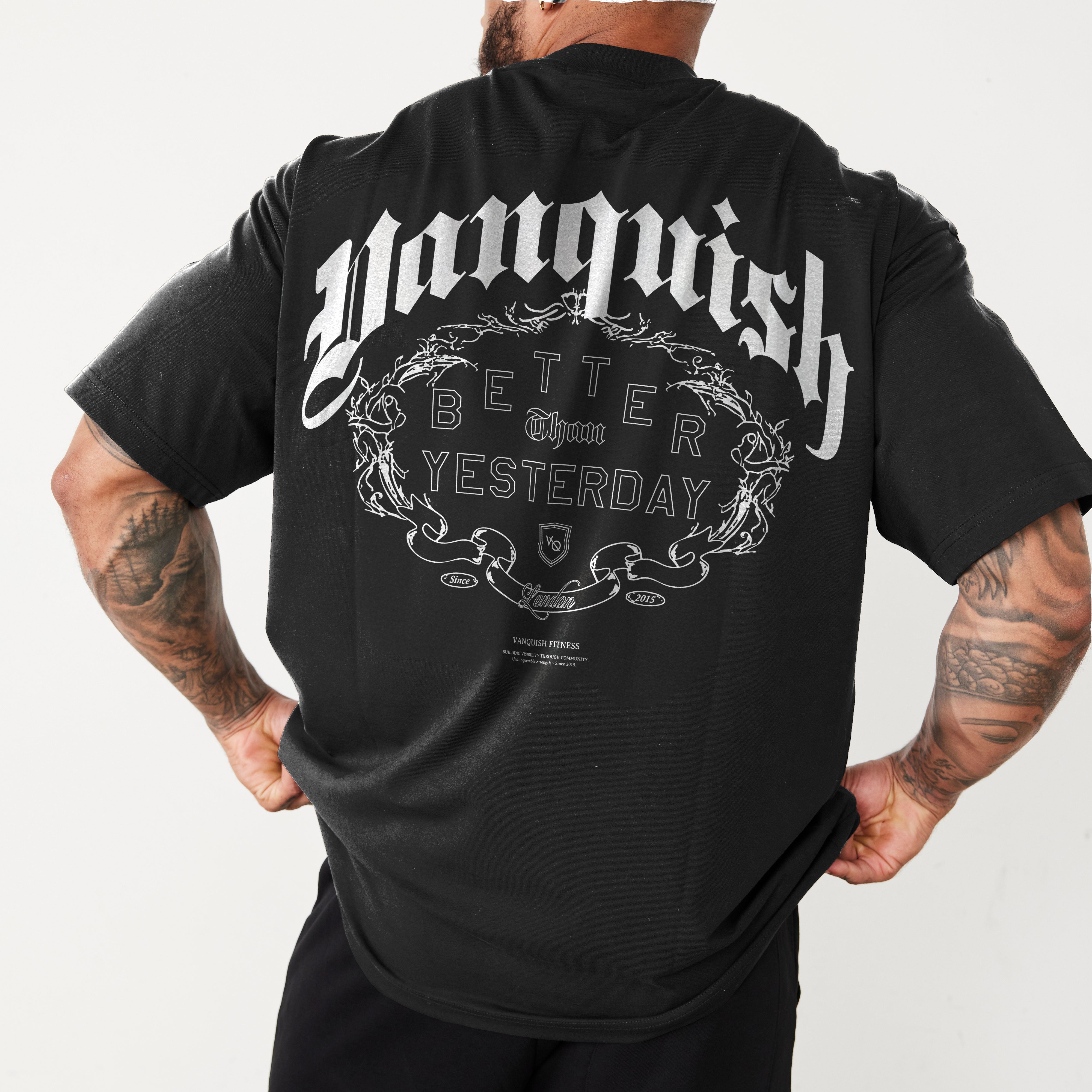 Vanquish Revolve Wreath Black Oversized T Shirt