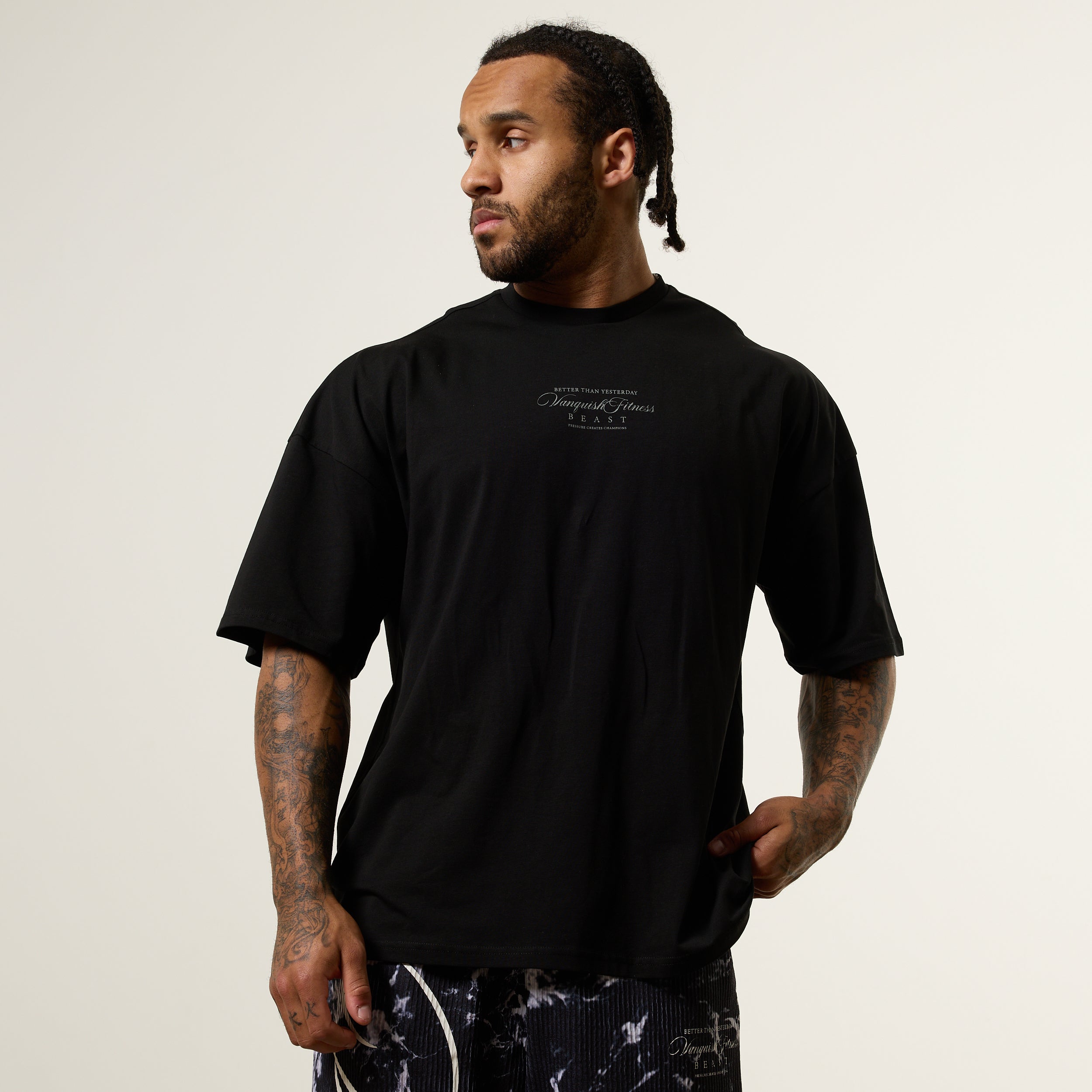 Vanquish x JBeast Black Oversized Boxy T Shirt