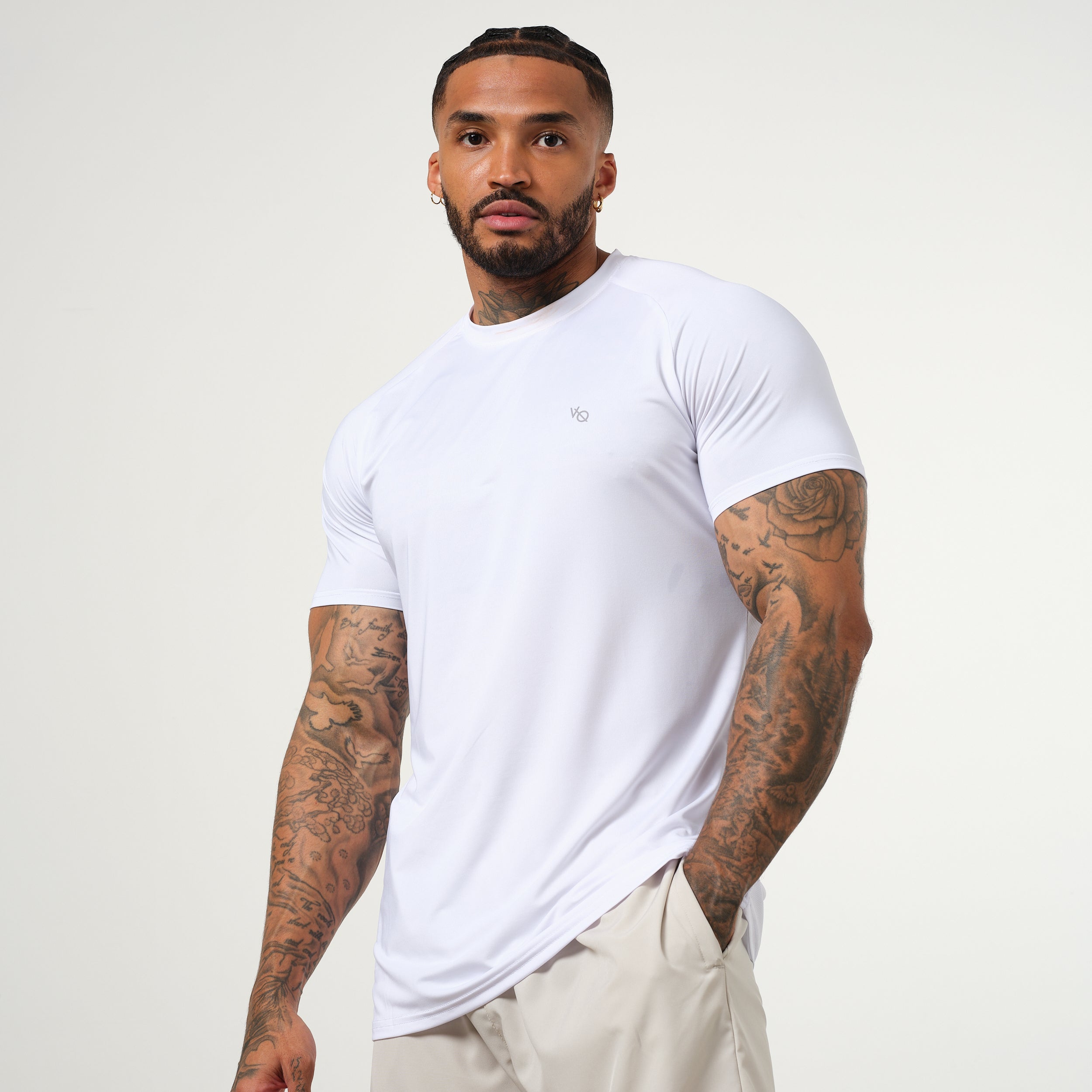 Vanquish Essential White Performance Short Sleeve T Shirt