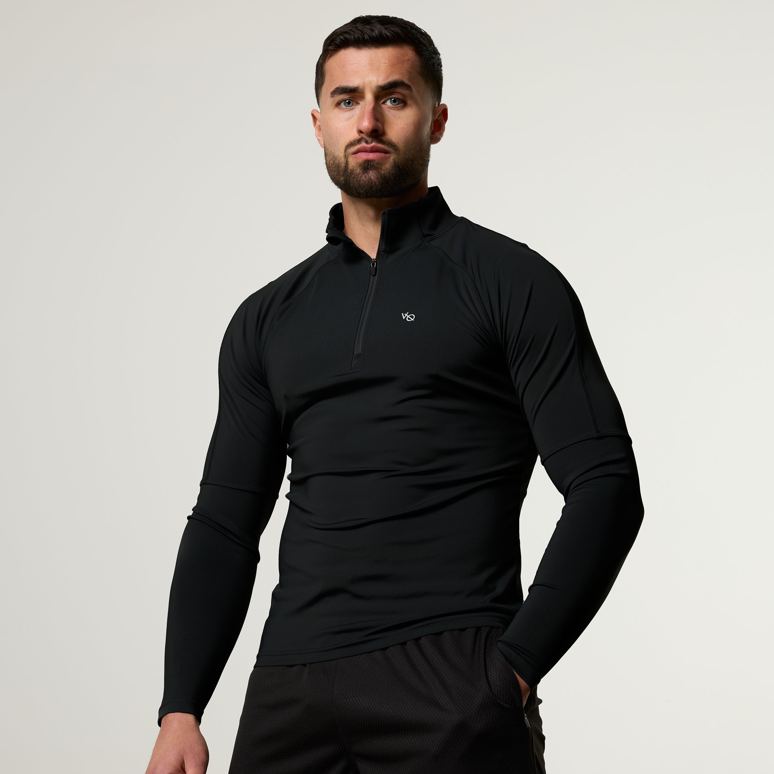 Vanquish Essential V2 Performance Black 1/4 Zip
