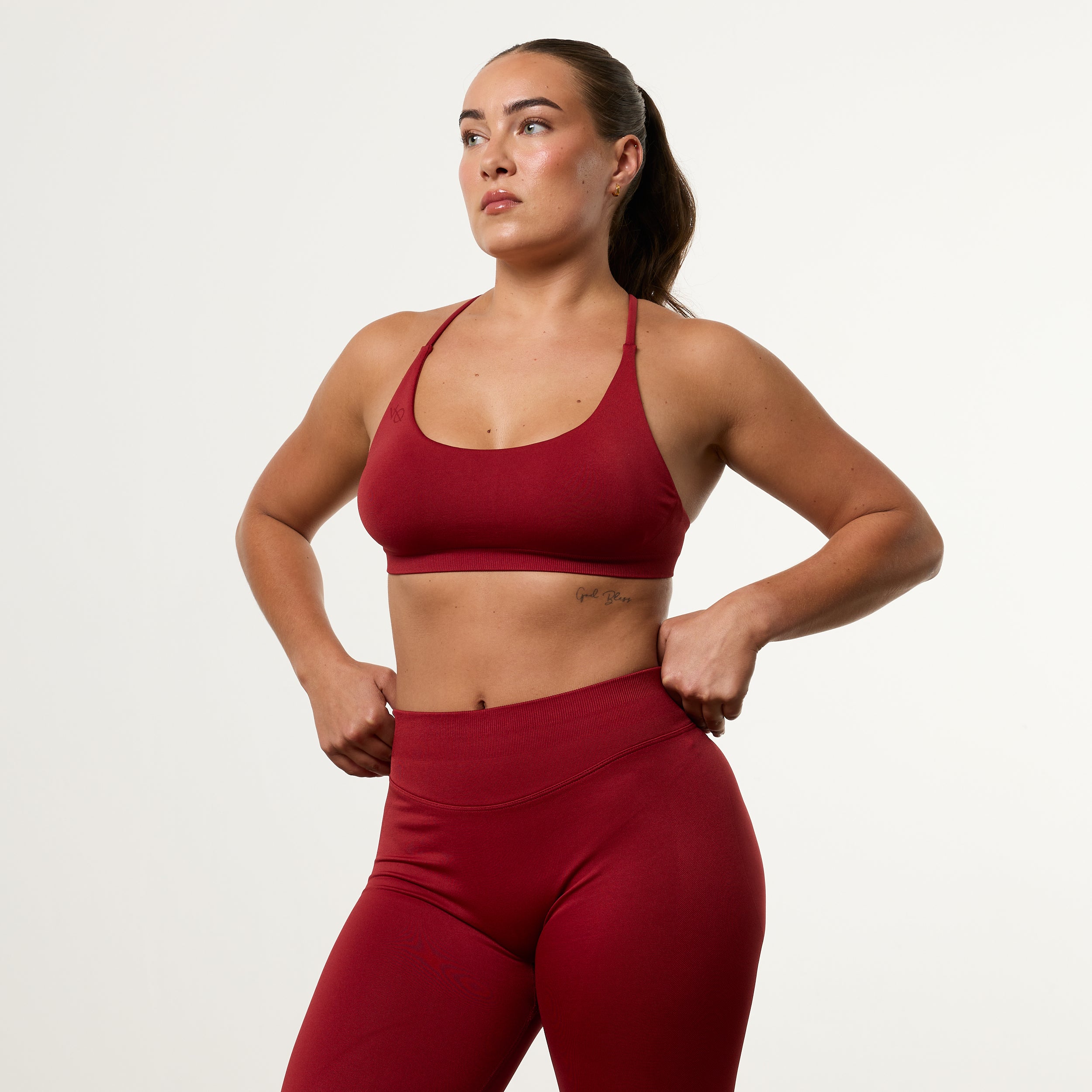 Vanquish Elevate V2 Scarlet Red Seamless Cross Back Minimal Bra