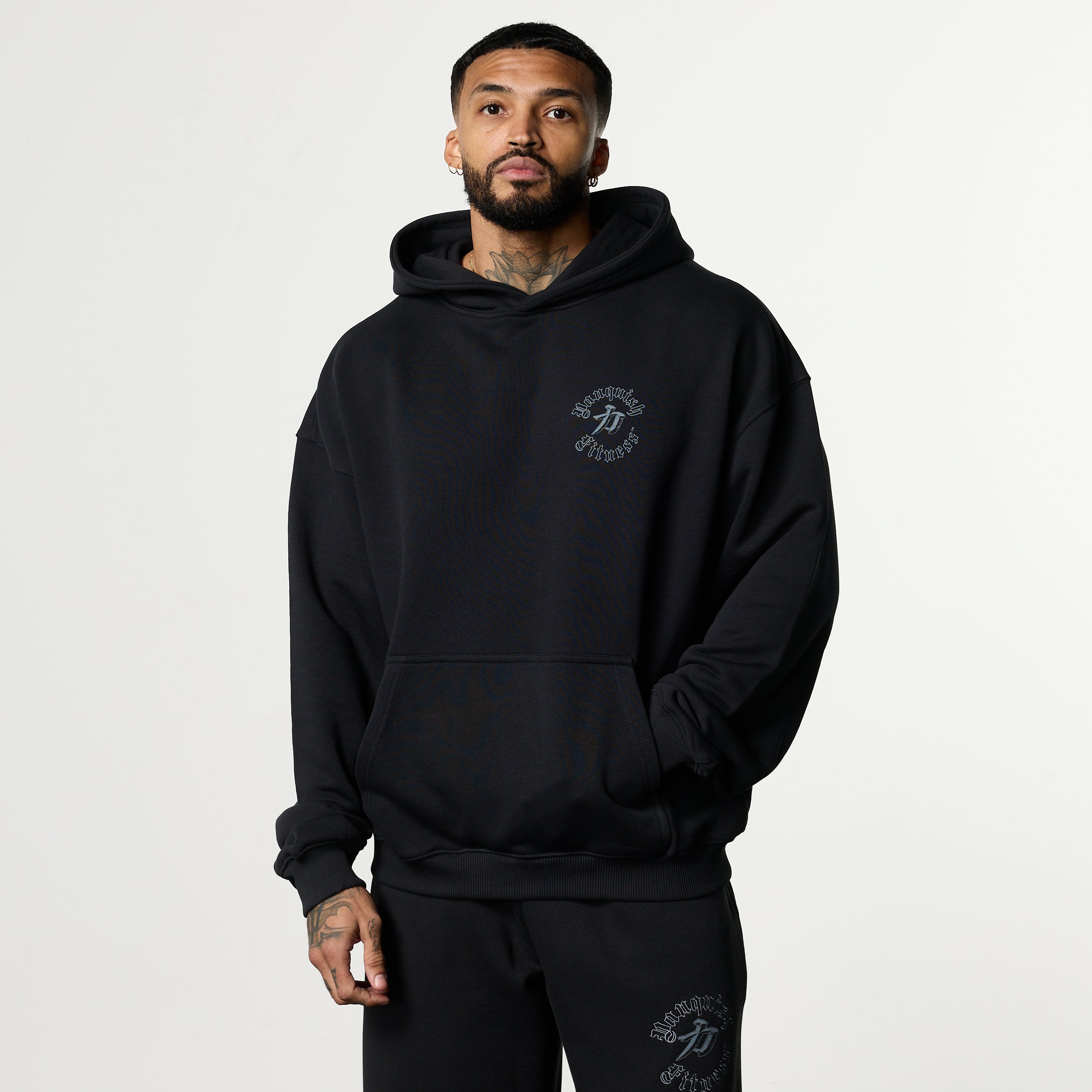 SHINTO GODS RONIN BLACK OVERSIZED HOODIE