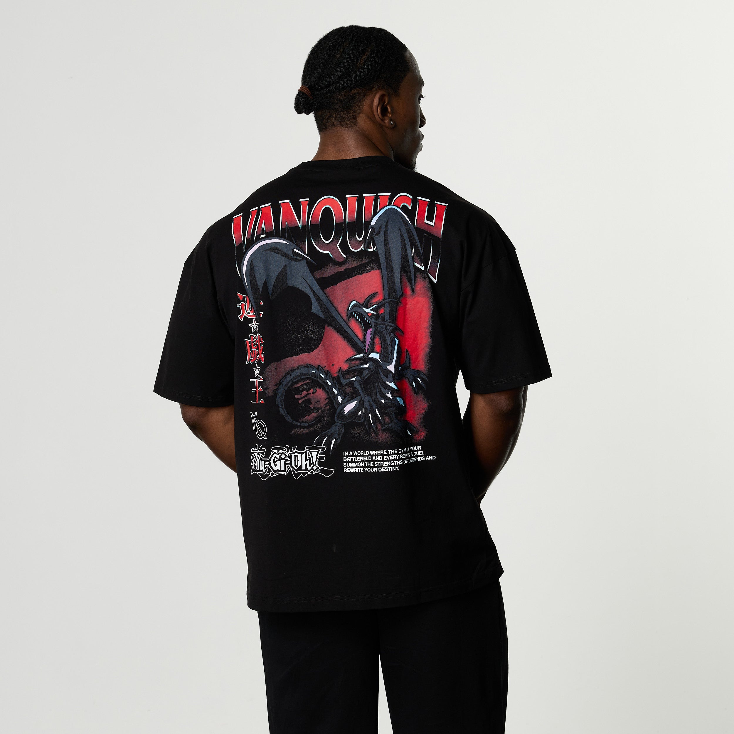 YU-GI-OH! RED EYES BLACK DRAGON BLACK OVERSIZED T SHIRT