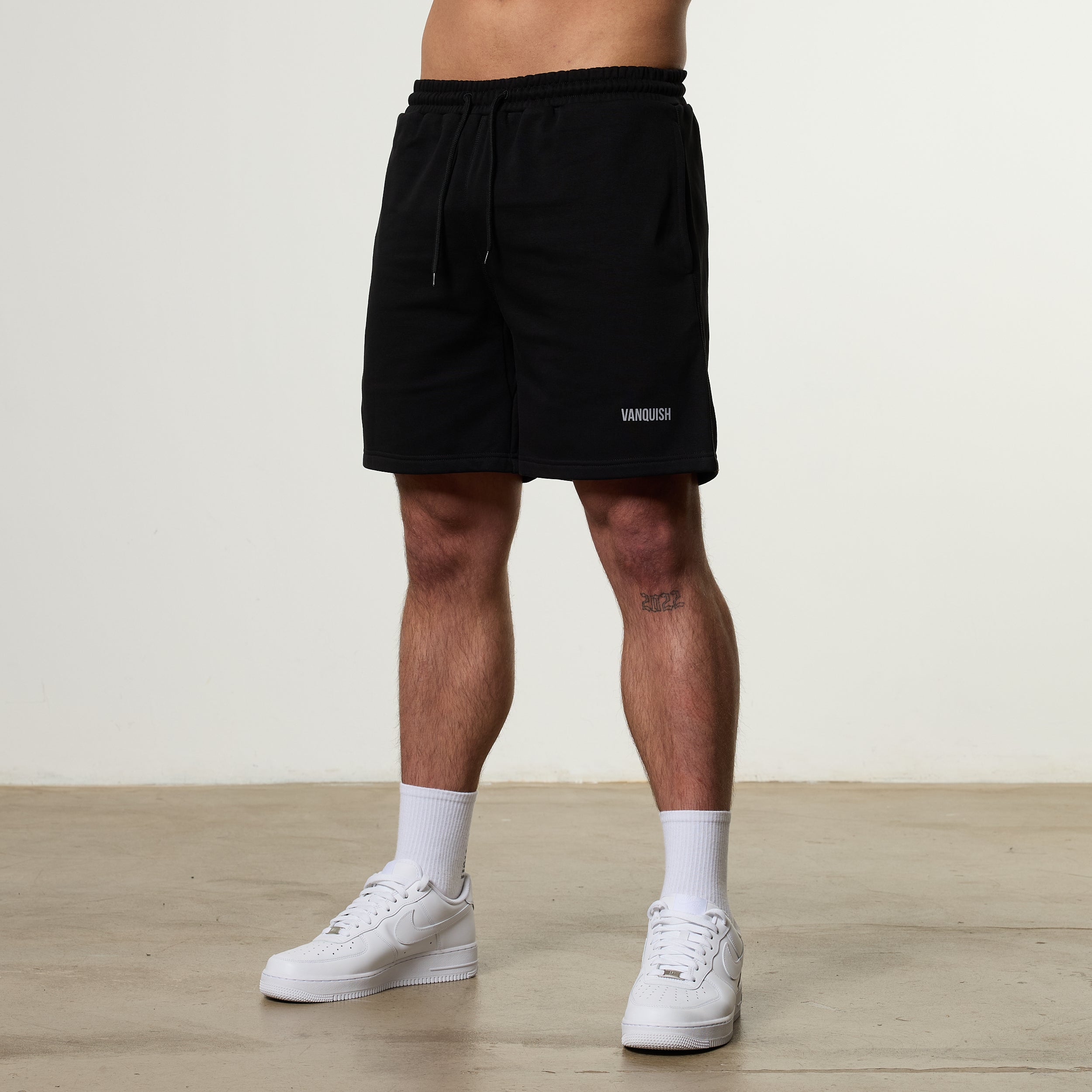 Vanquish Essential Black Oversized Heavyweight Shorts