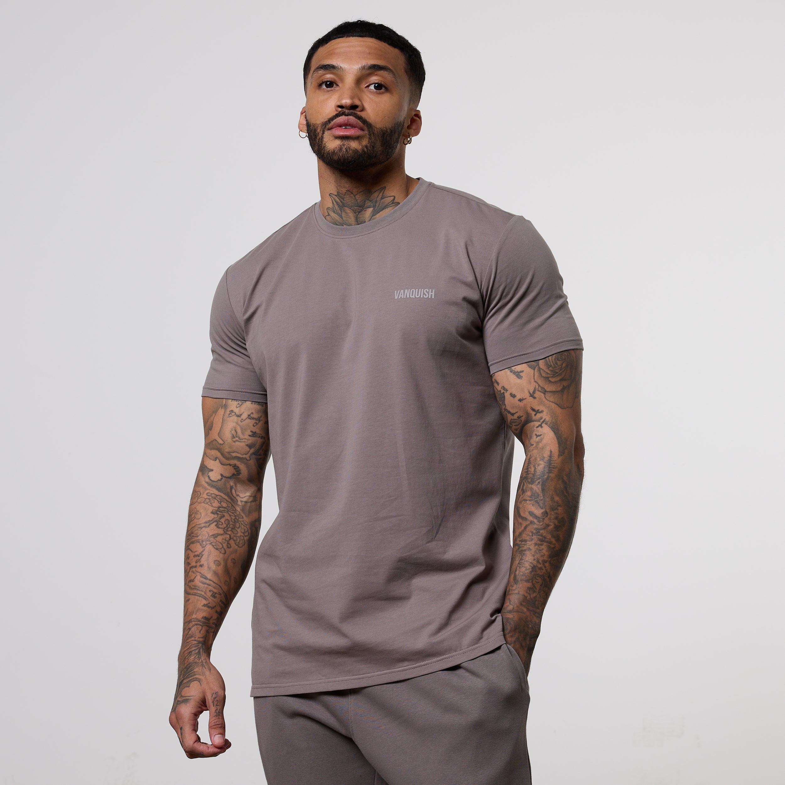 Vanquish Essential Mushroom Slim Fit Short Sleeve T Shirt